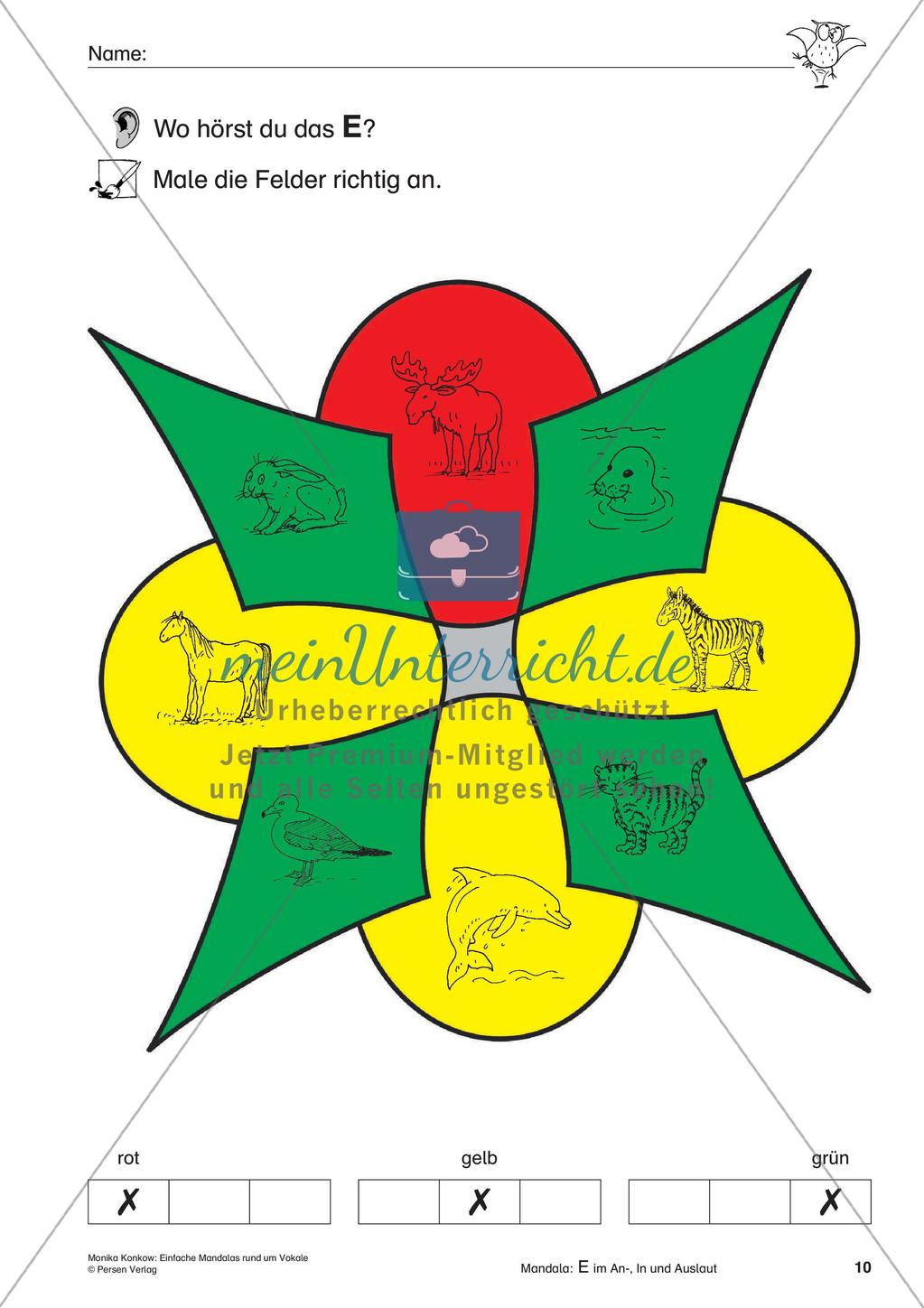 Einfache Mandalas rund um Vokale Preview 12