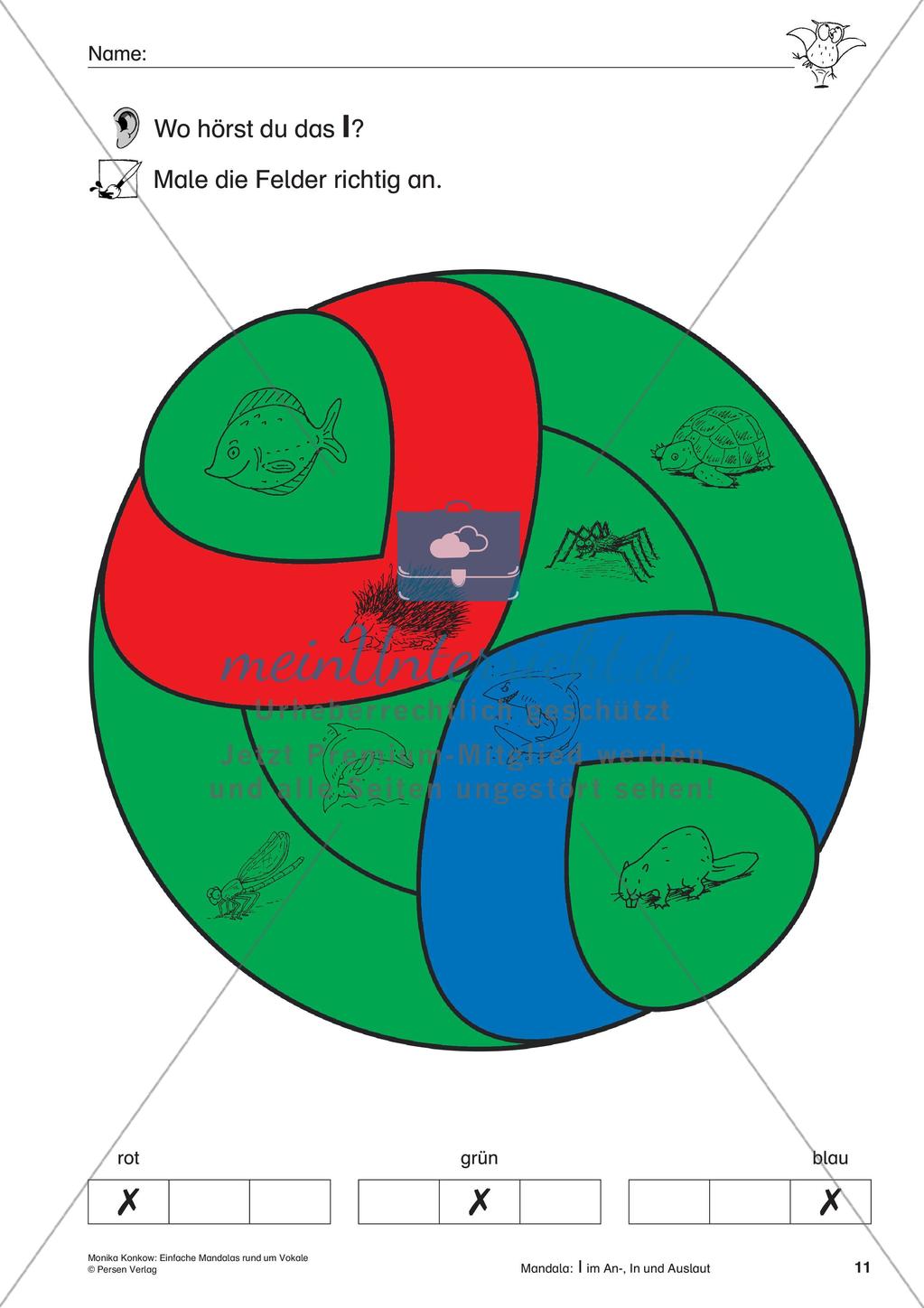 Einfache Mandalas rund um Vokale Preview 13