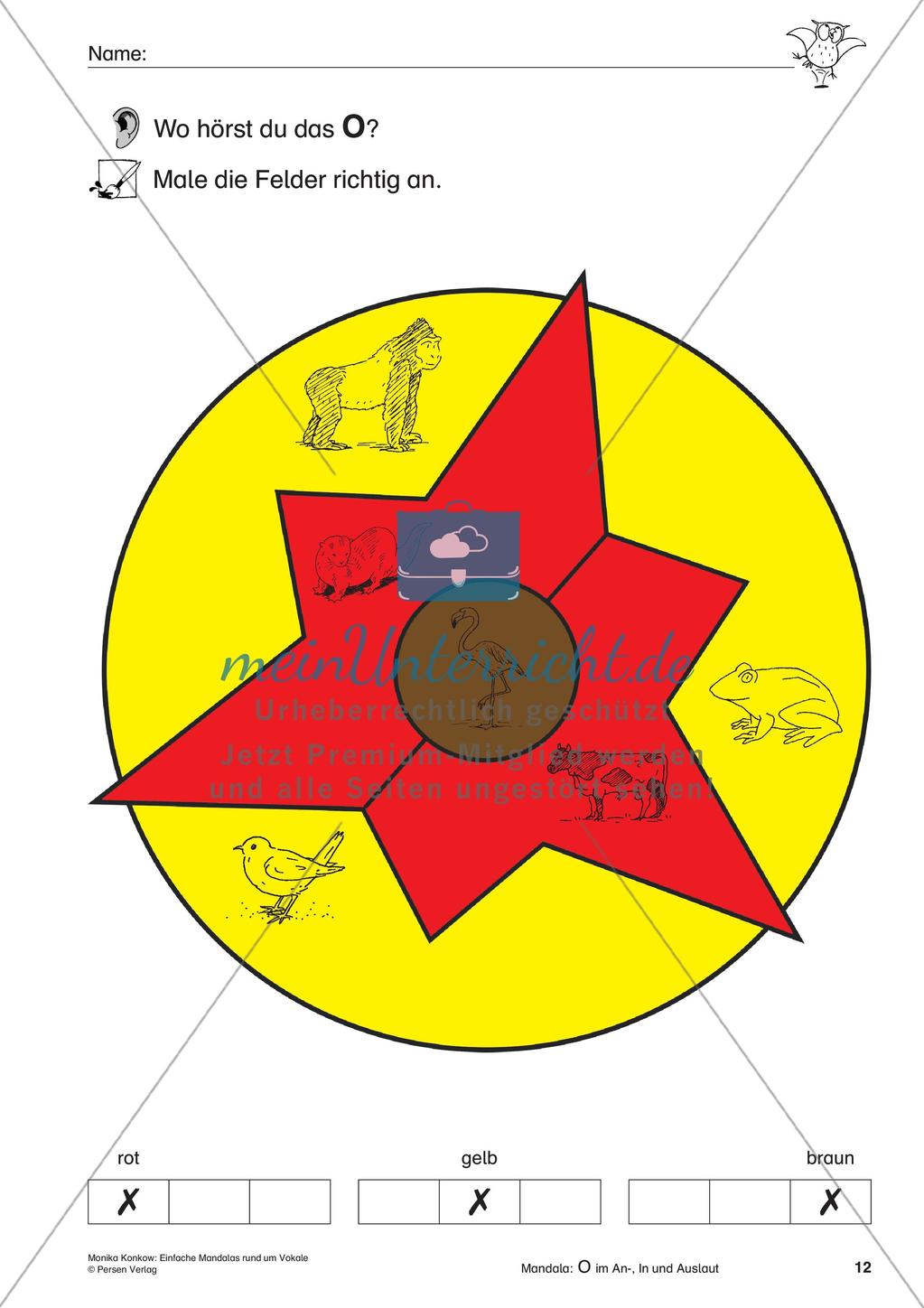 Einfache Mandalas rund um Vokale Preview 14