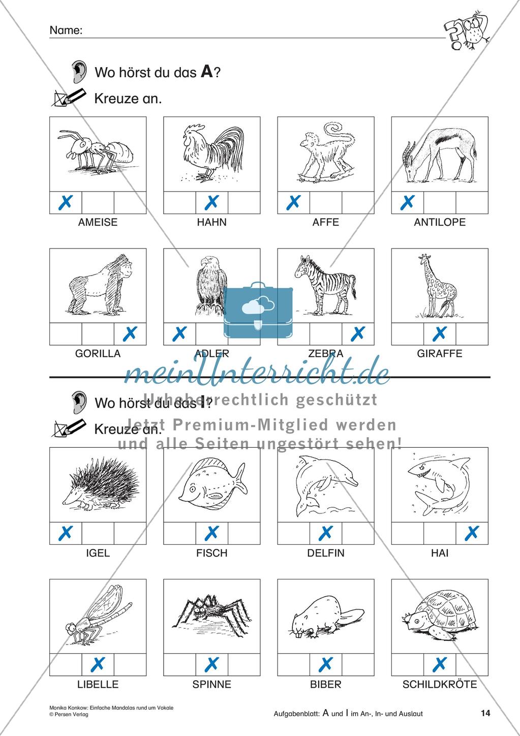 Einfache Mandalas rund um Vokale Preview 16