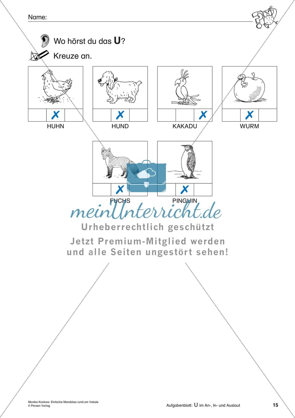 Einfache Mandalas rund um Vokale Preview 17