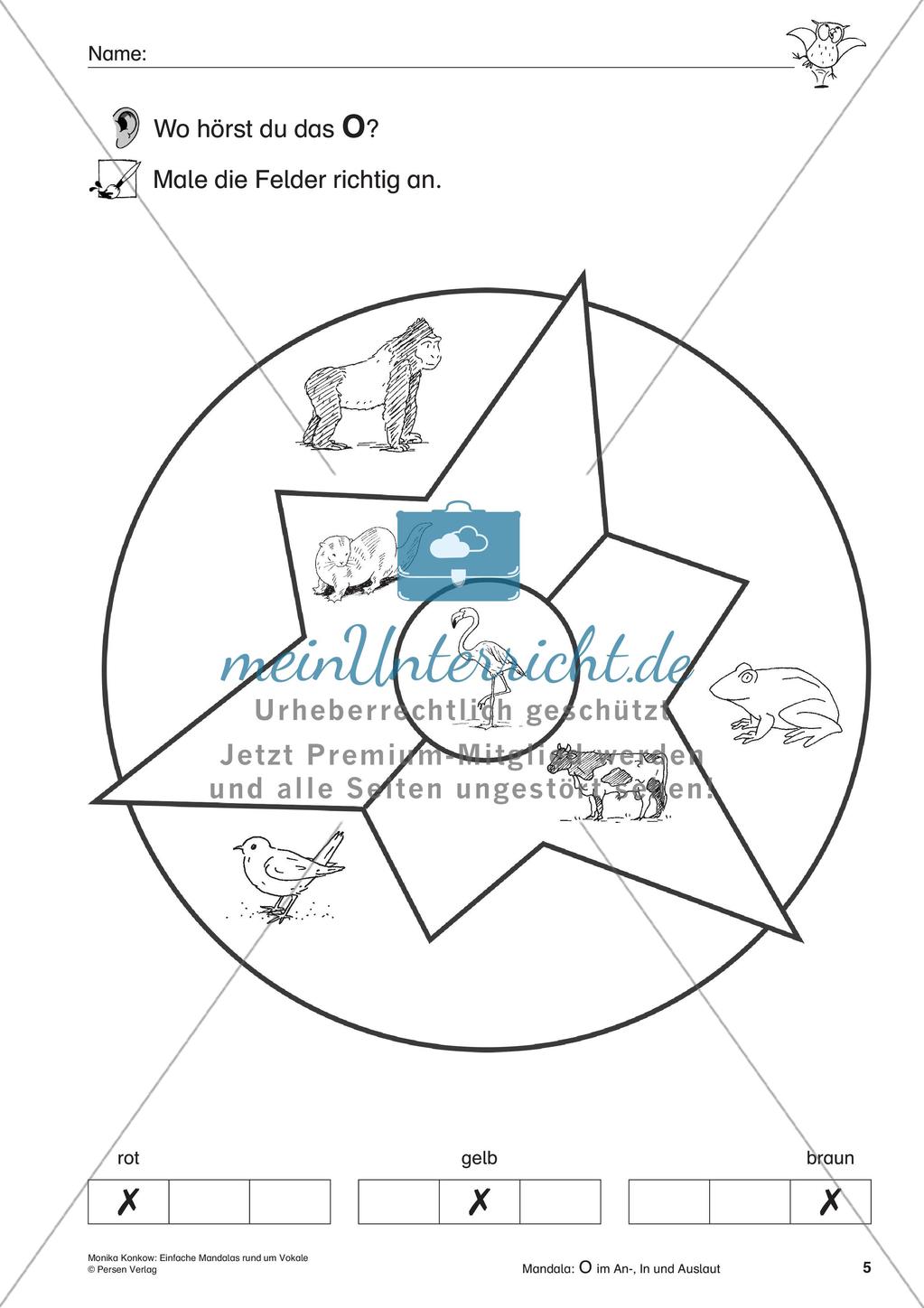 Einfache Mandalas rund um Vokale Preview 7