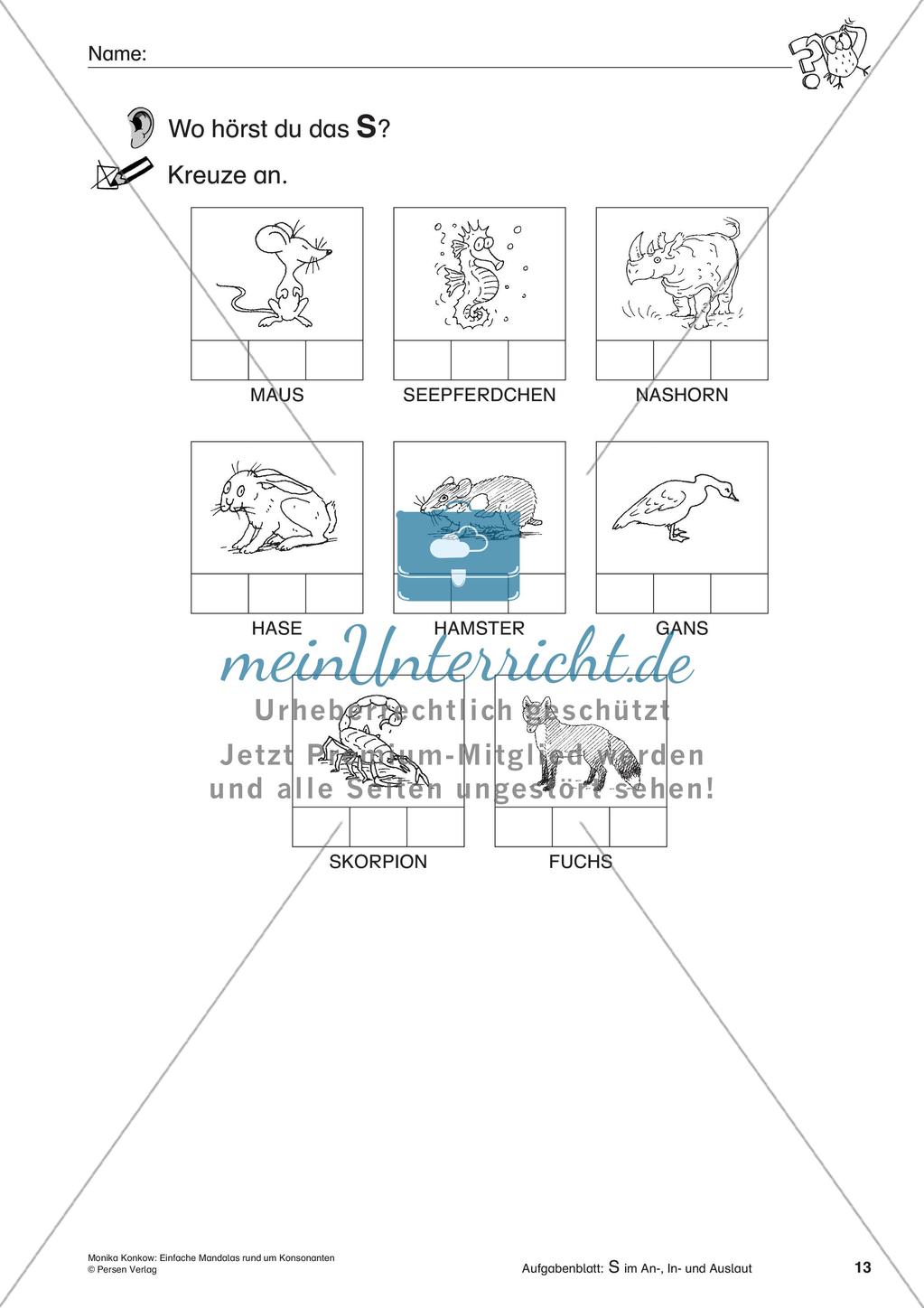 Einfache Mandalas rund um Konsonanten Preview 15