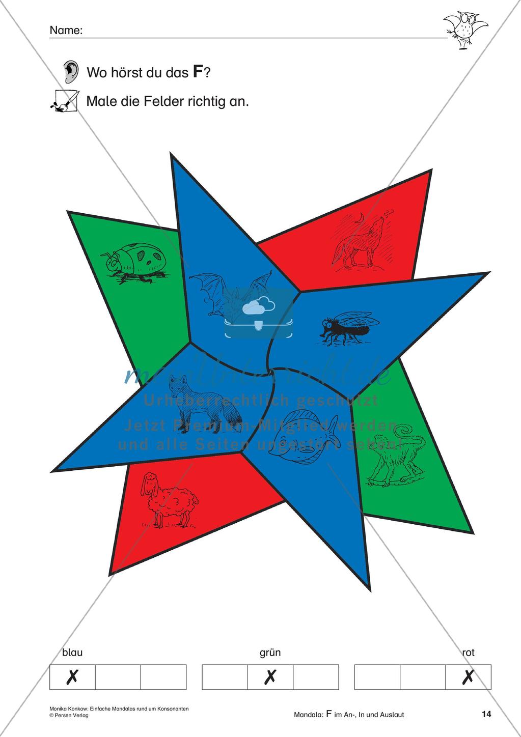 Einfache Mandalas rund um Konsonanten Preview 16