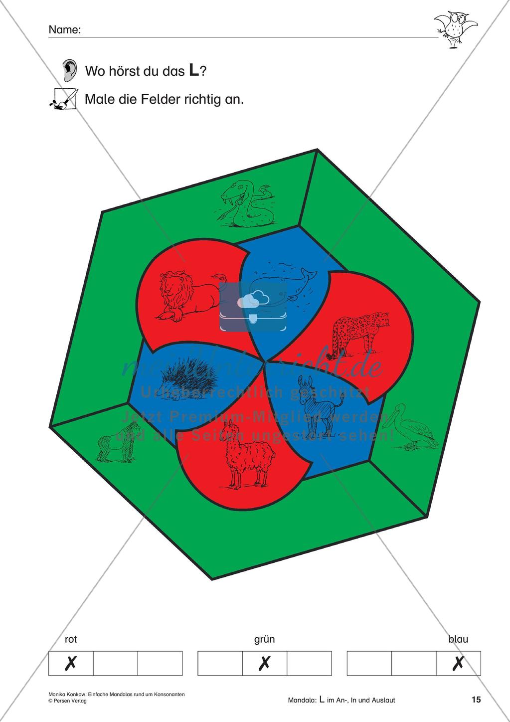 Einfache Mandalas rund um Konsonanten Preview 17