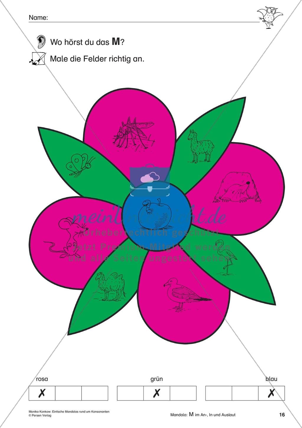 Einfache Mandalas rund um Konsonanten Preview 18