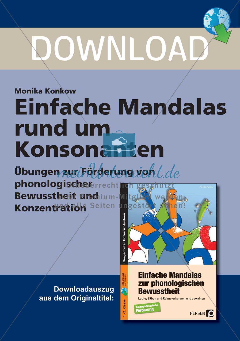 Einfache Mandalas rund um Konsonanten Preview 1