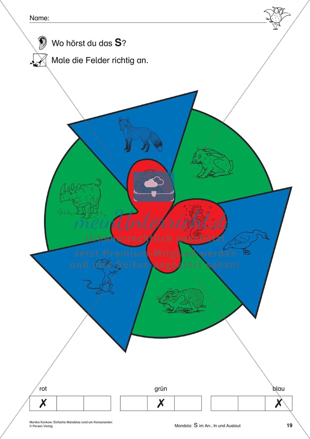 Einfache Mandalas rund um Konsonanten Preview 21
