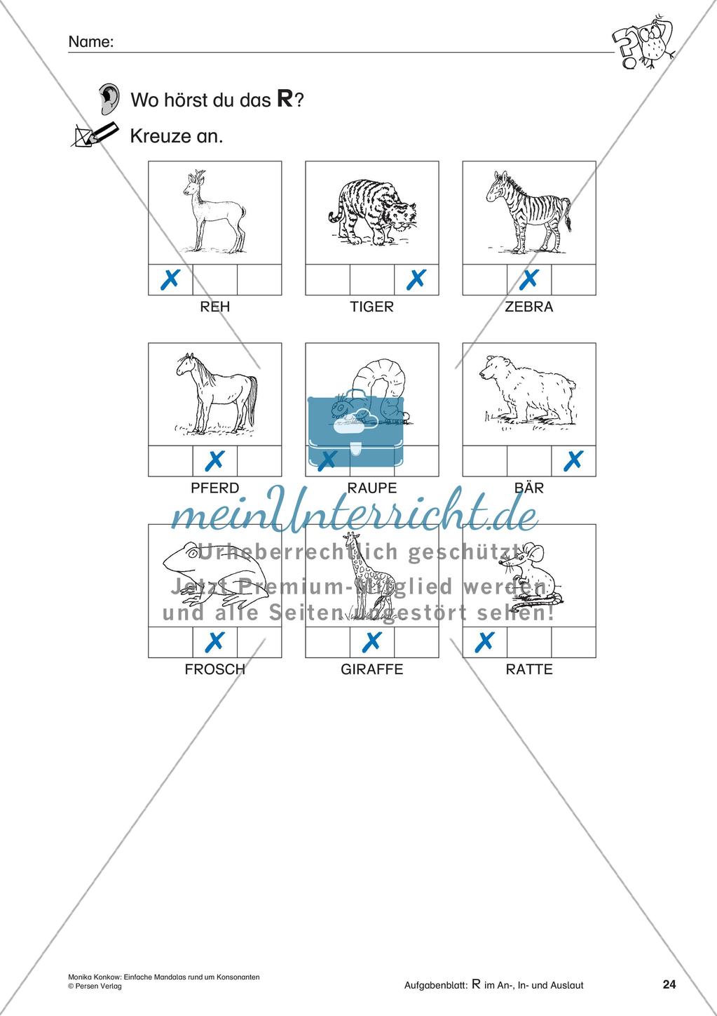 Einfache Mandalas rund um Konsonanten Preview 26