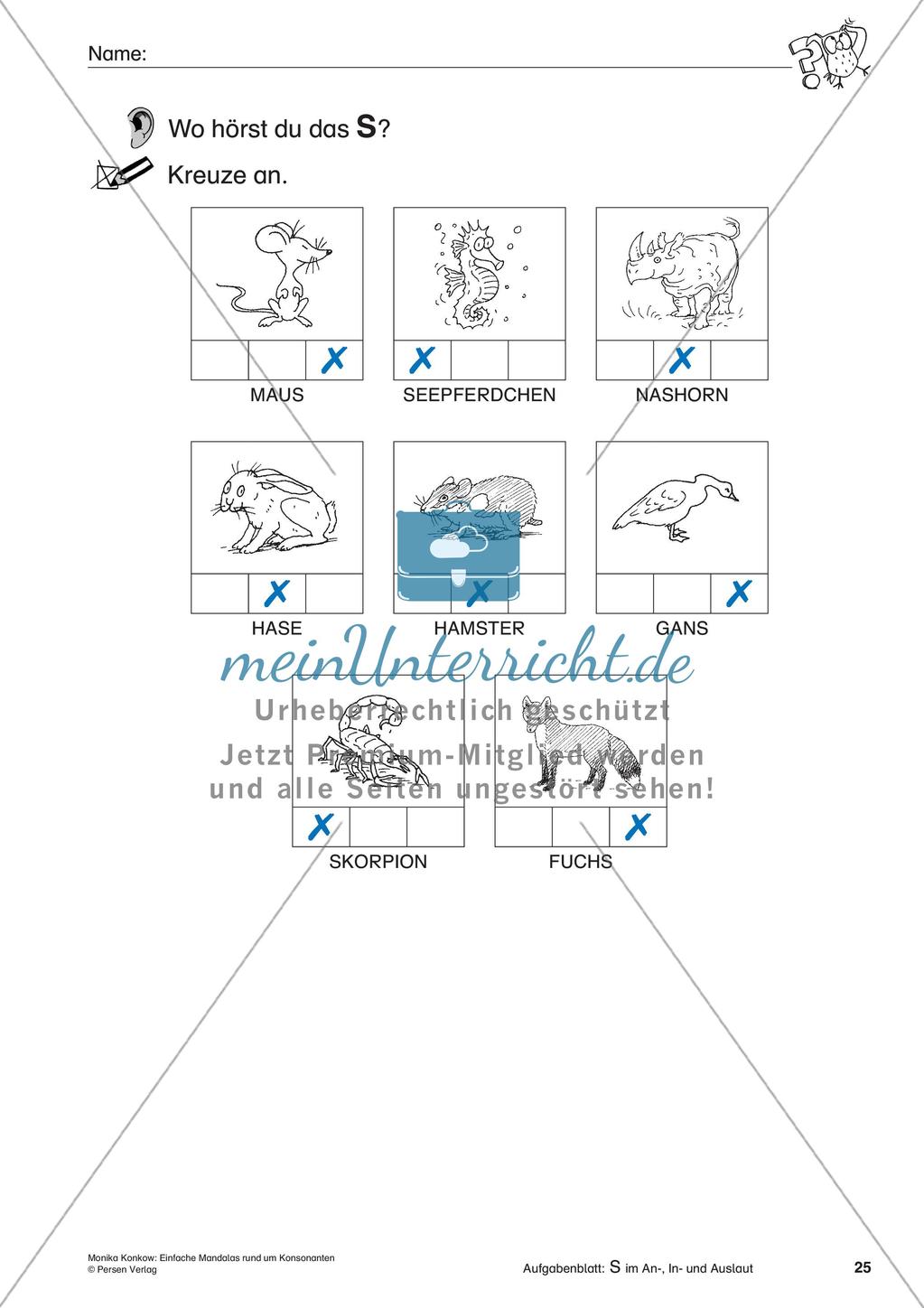 Einfache Mandalas rund um Konsonanten Preview 27