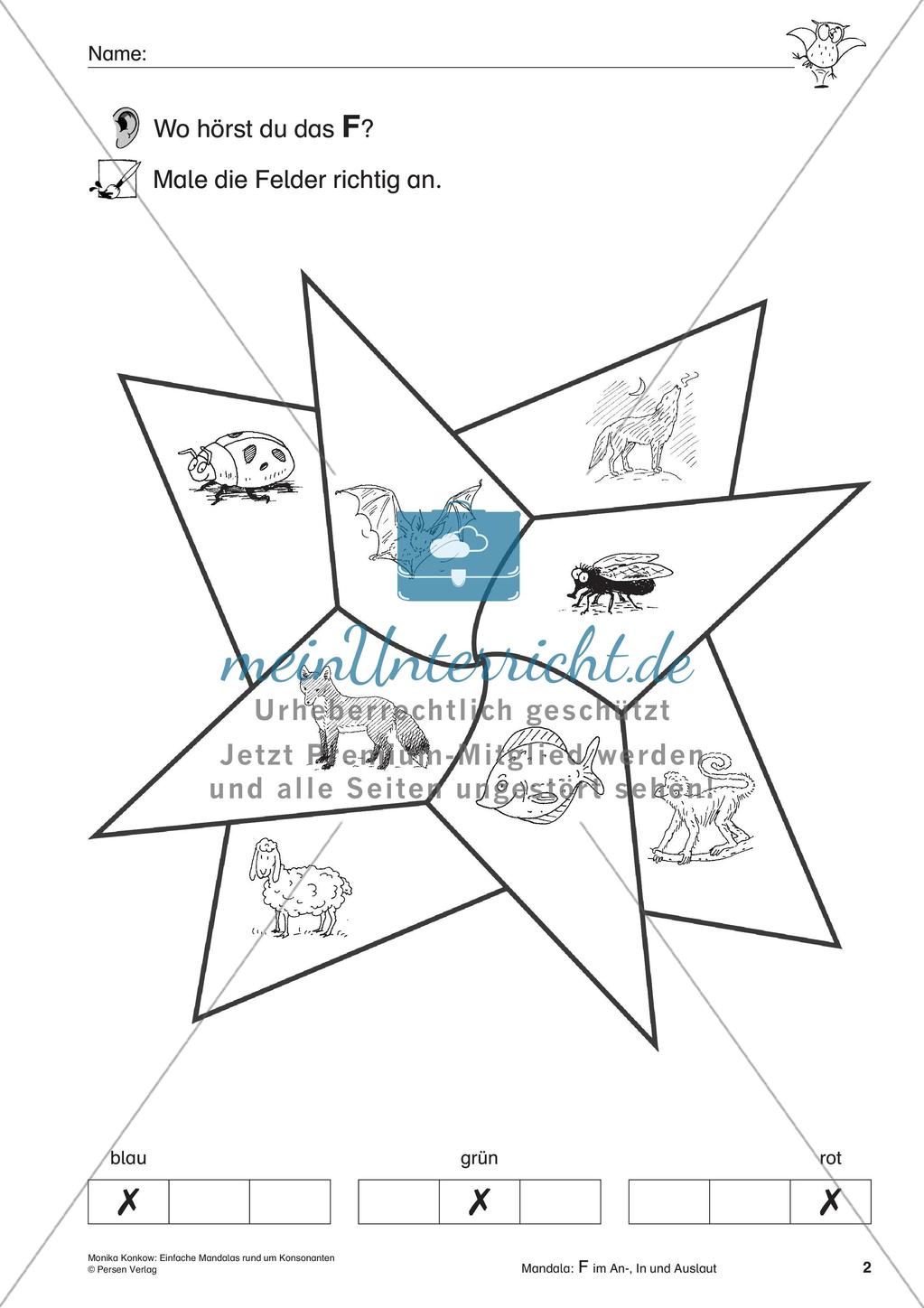 Einfache Mandalas rund um Konsonanten Preview 4