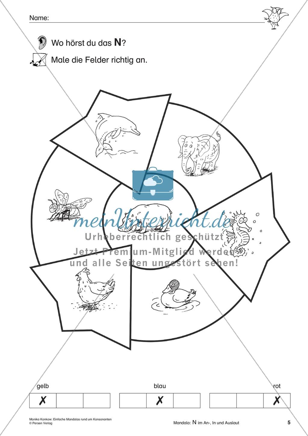 Einfache Mandalas rund um Konsonanten Preview 7