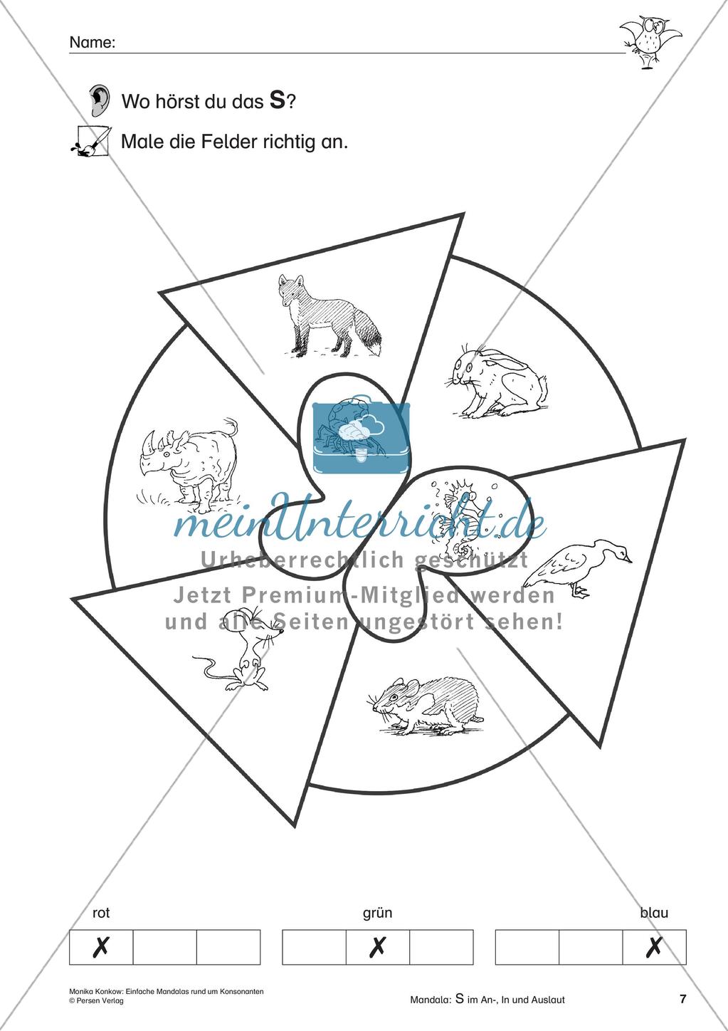 Einfache Mandalas rund um Konsonanten Preview 9