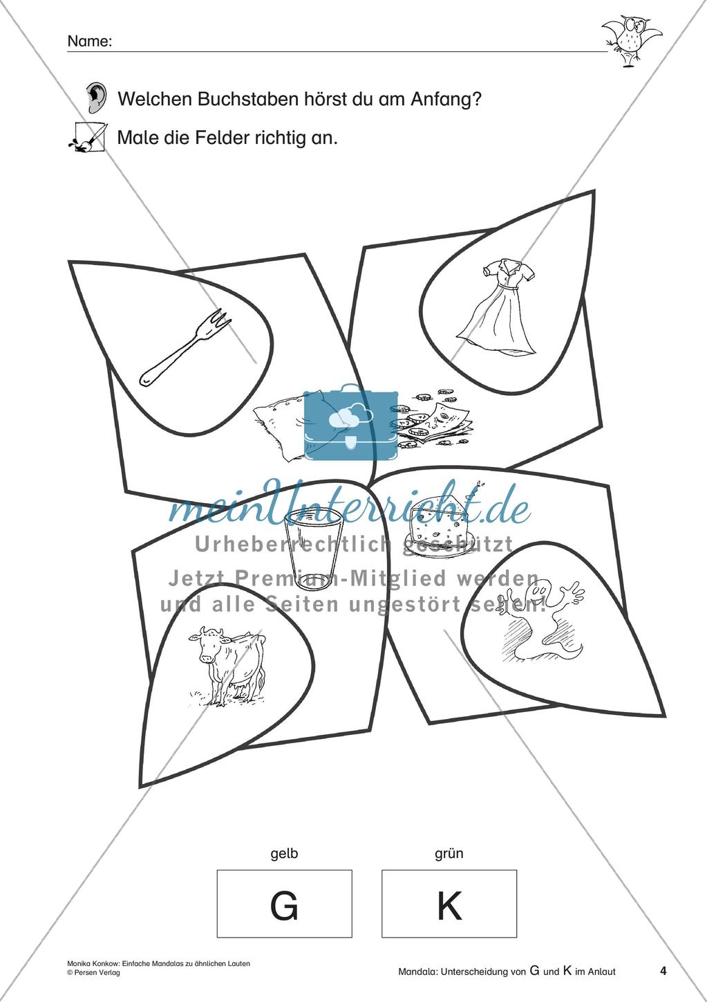 Einfache Mandalas zu ähnlichen Lauten Preview 6