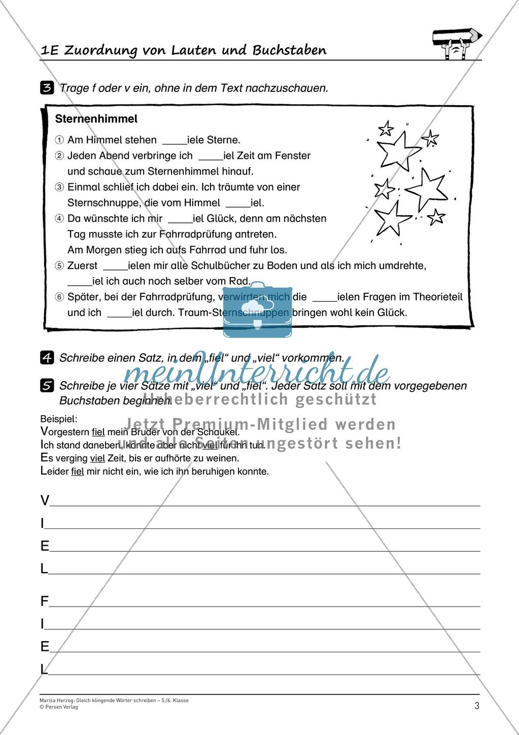 Rechtschreibtraining: Schreiben gleich klingender Wörter Preview 5