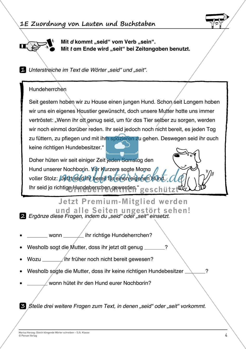 Rechtschreibtraining: Schreiben gleich klingender Wörter Preview 6