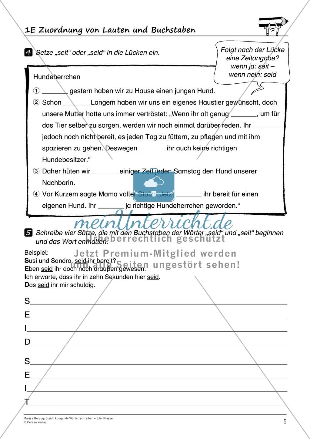 Rechtschreibtraining: Schreiben gleich klingender Wörter Preview 7
