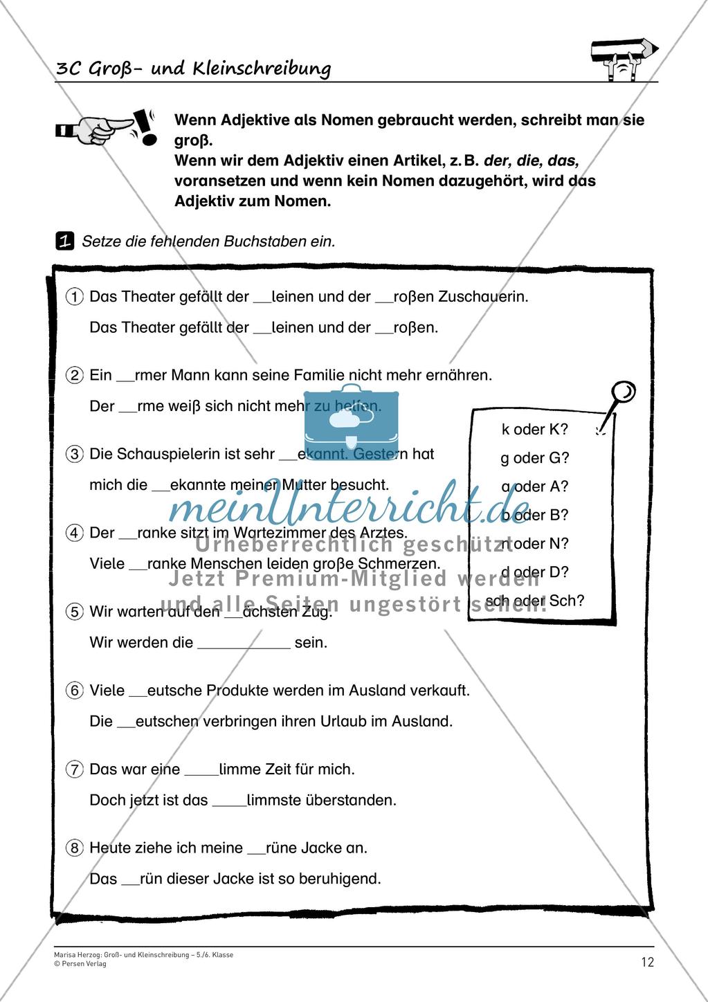 Rechtschreibtraining: Groß- und Kleinschreibung Preview 14