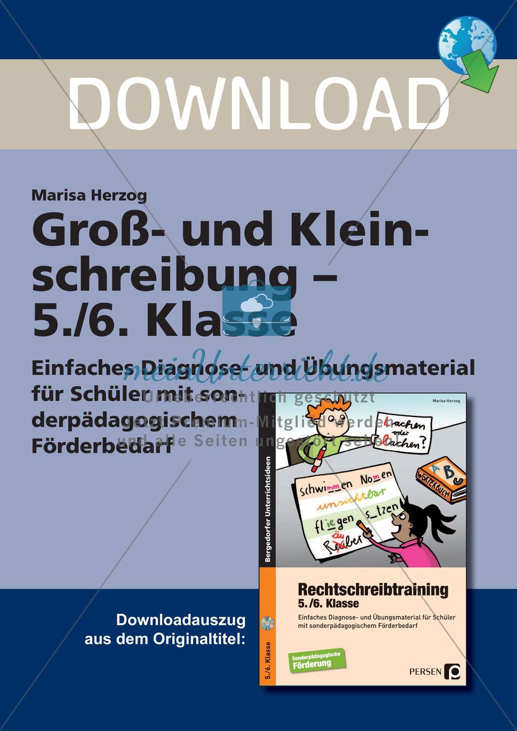 Rechtschreibtraining: Groß- und Kleinschreibung Preview 1