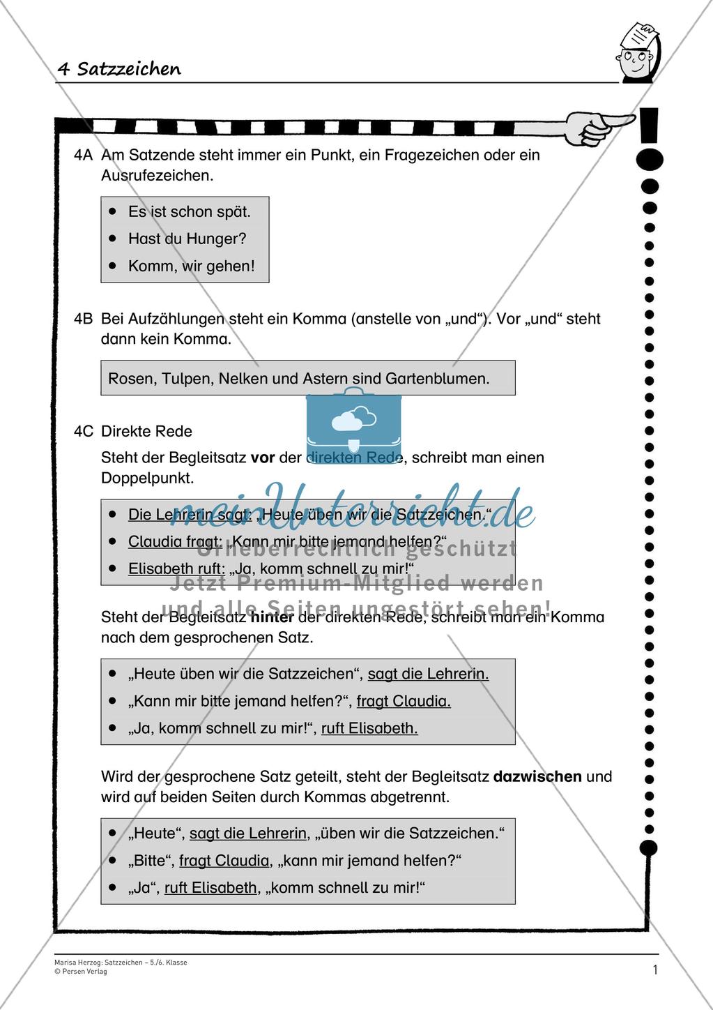 Rechtschreibtraining: Satzzeichen Preview 3