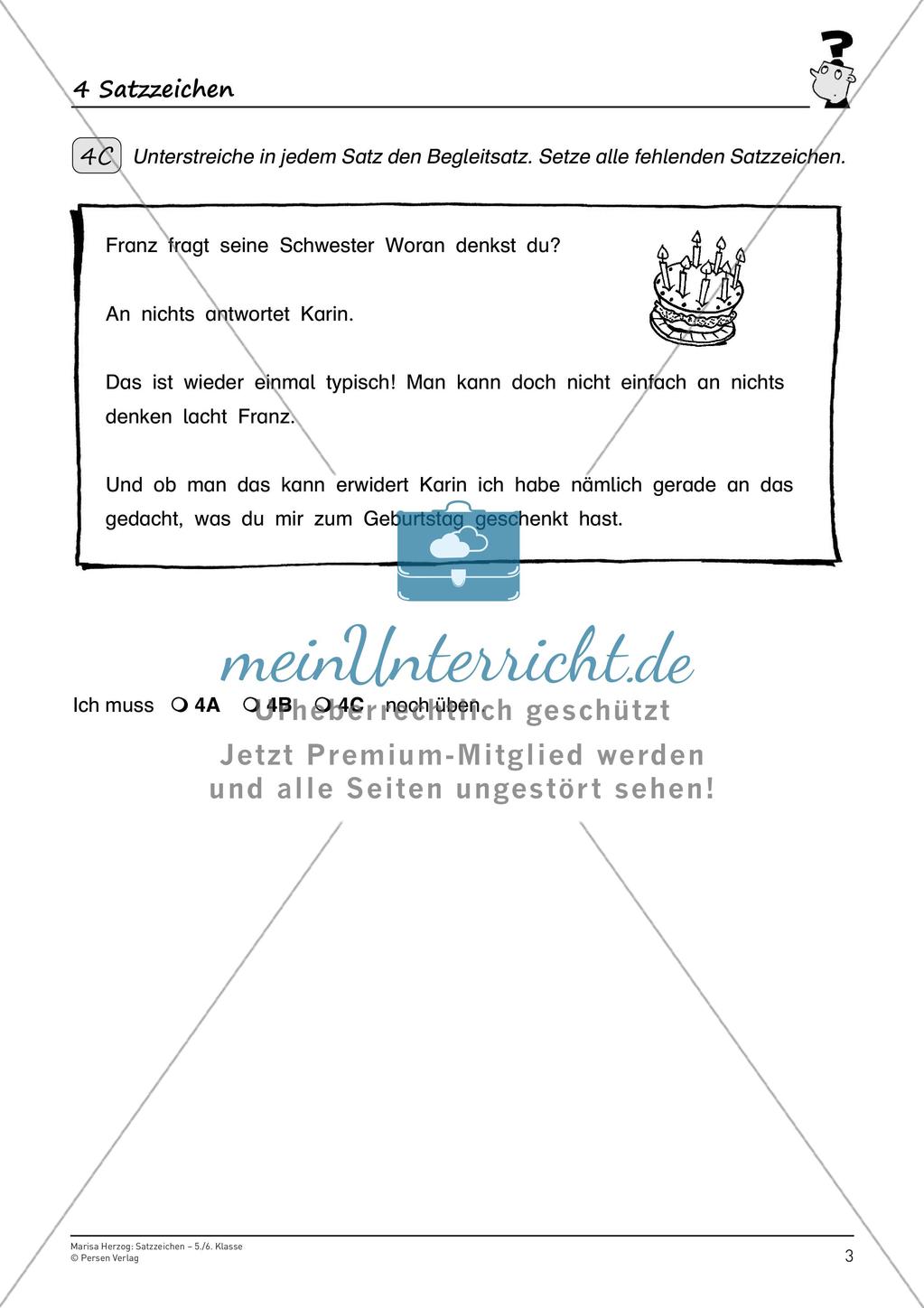 Rechtschreibtraining: Satzzeichen Preview 5