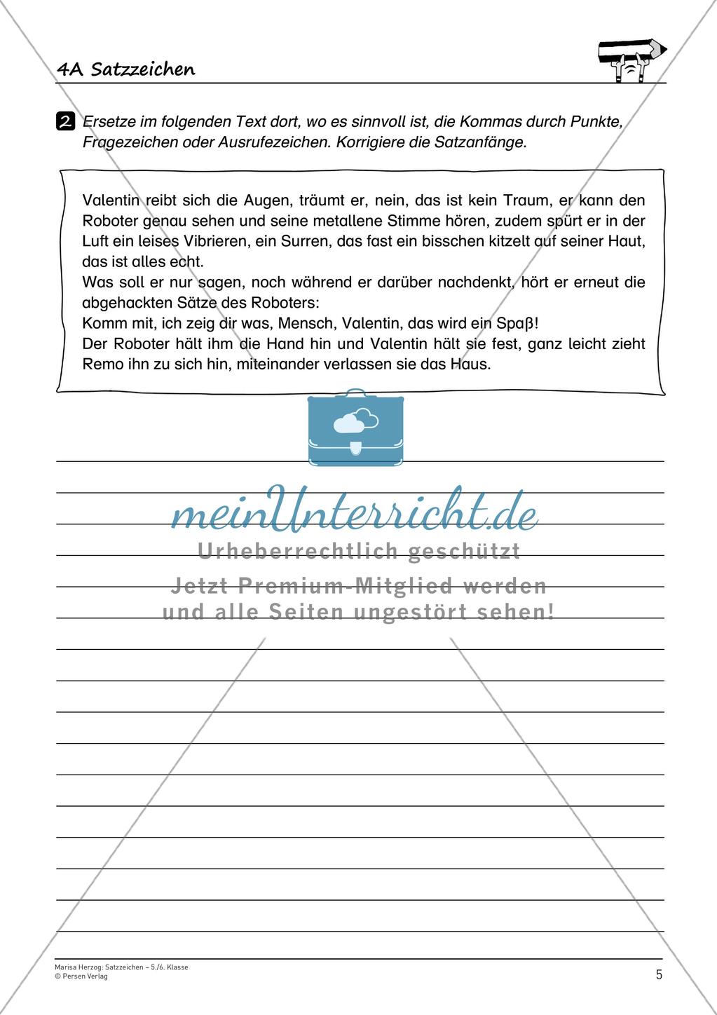 Rechtschreibtraining: Satzzeichen Preview 7