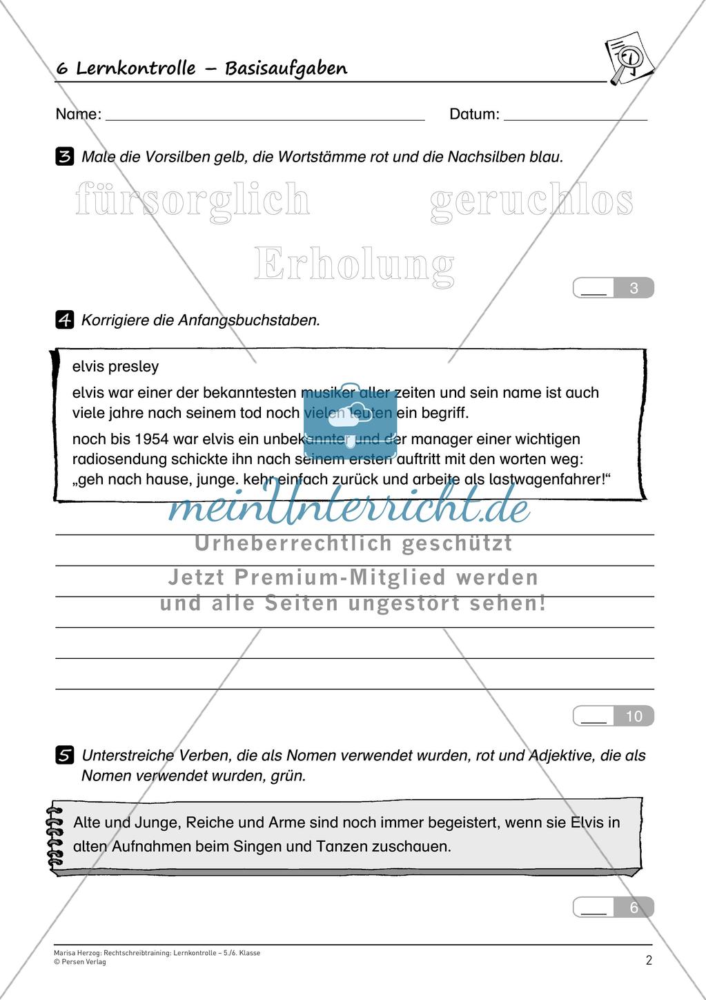 Rechtschreibtraining: Lernkontrolle Preview 4