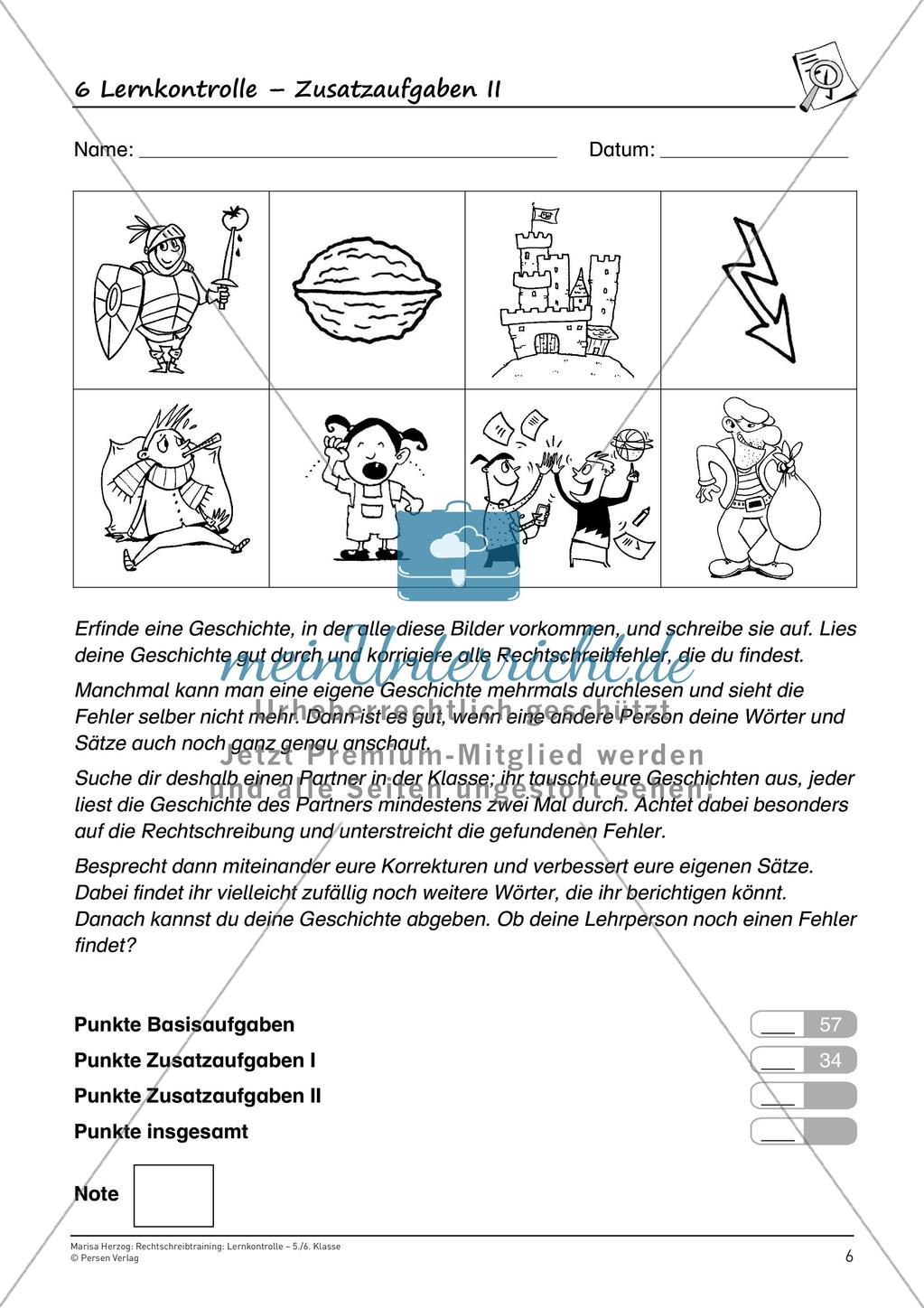 Rechtschreibtraining: Lernkontrolle Preview 8