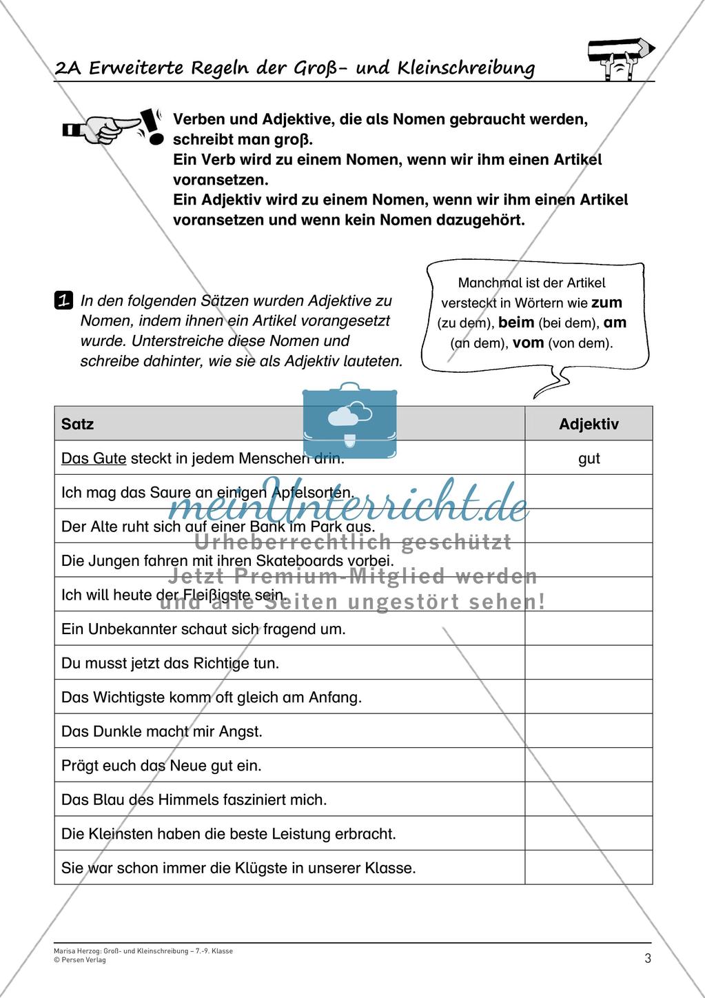 Orthographie: Substantivierung und Anrede Preview 5