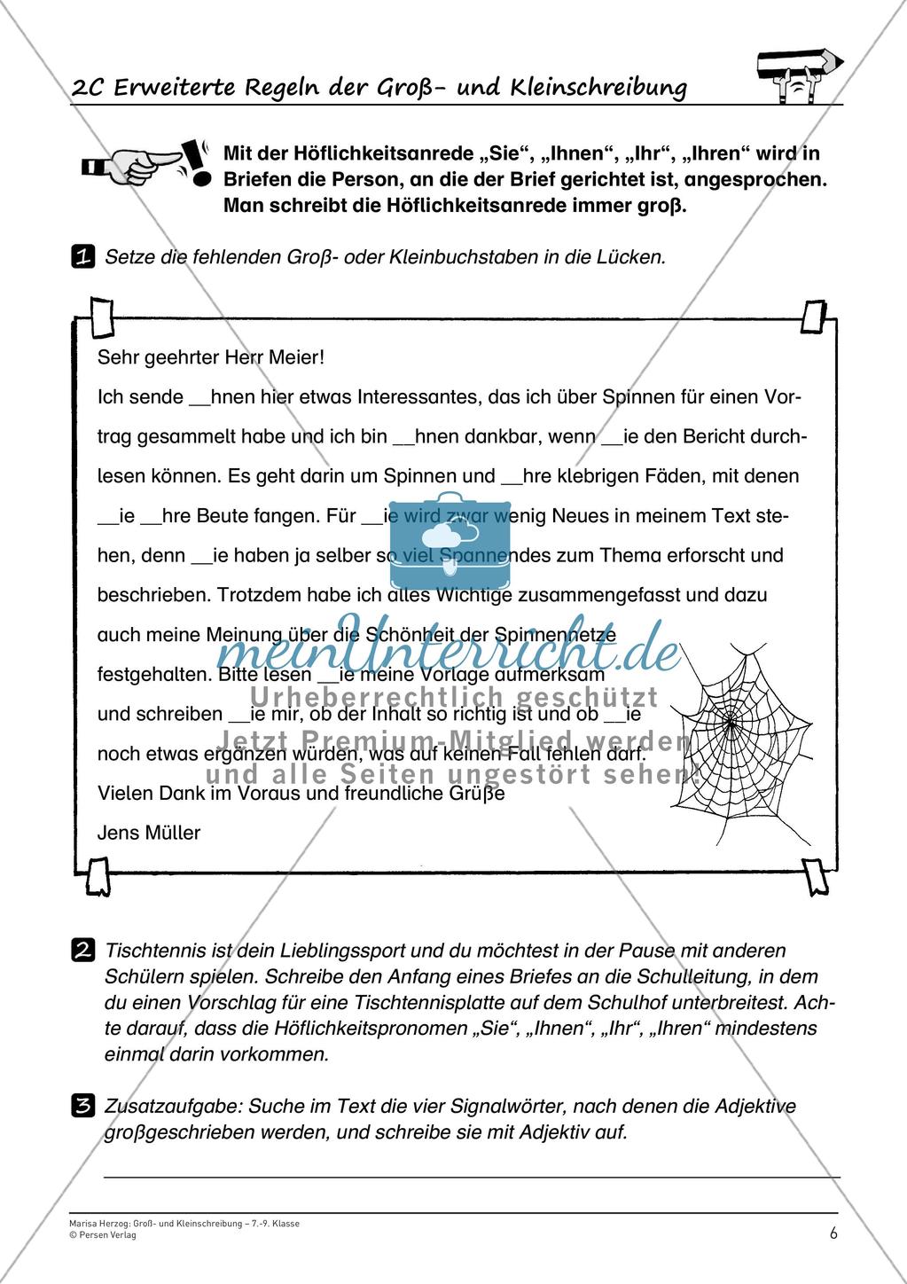 Orthographie: Substantivierung und Anrede Preview 8