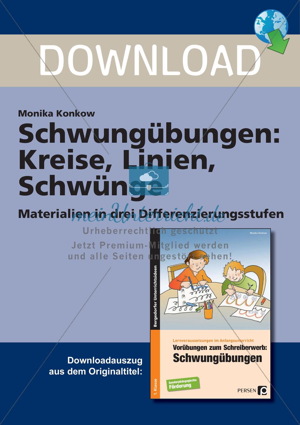 Schwungübungen: Kreise, Linien, Schwünge Preview 1