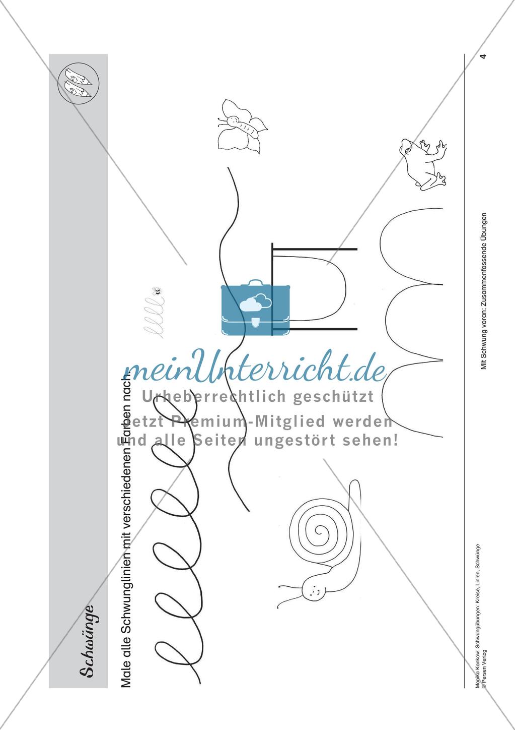 Schwungübungen: Kreise, Linien, Schwünge Preview 6
