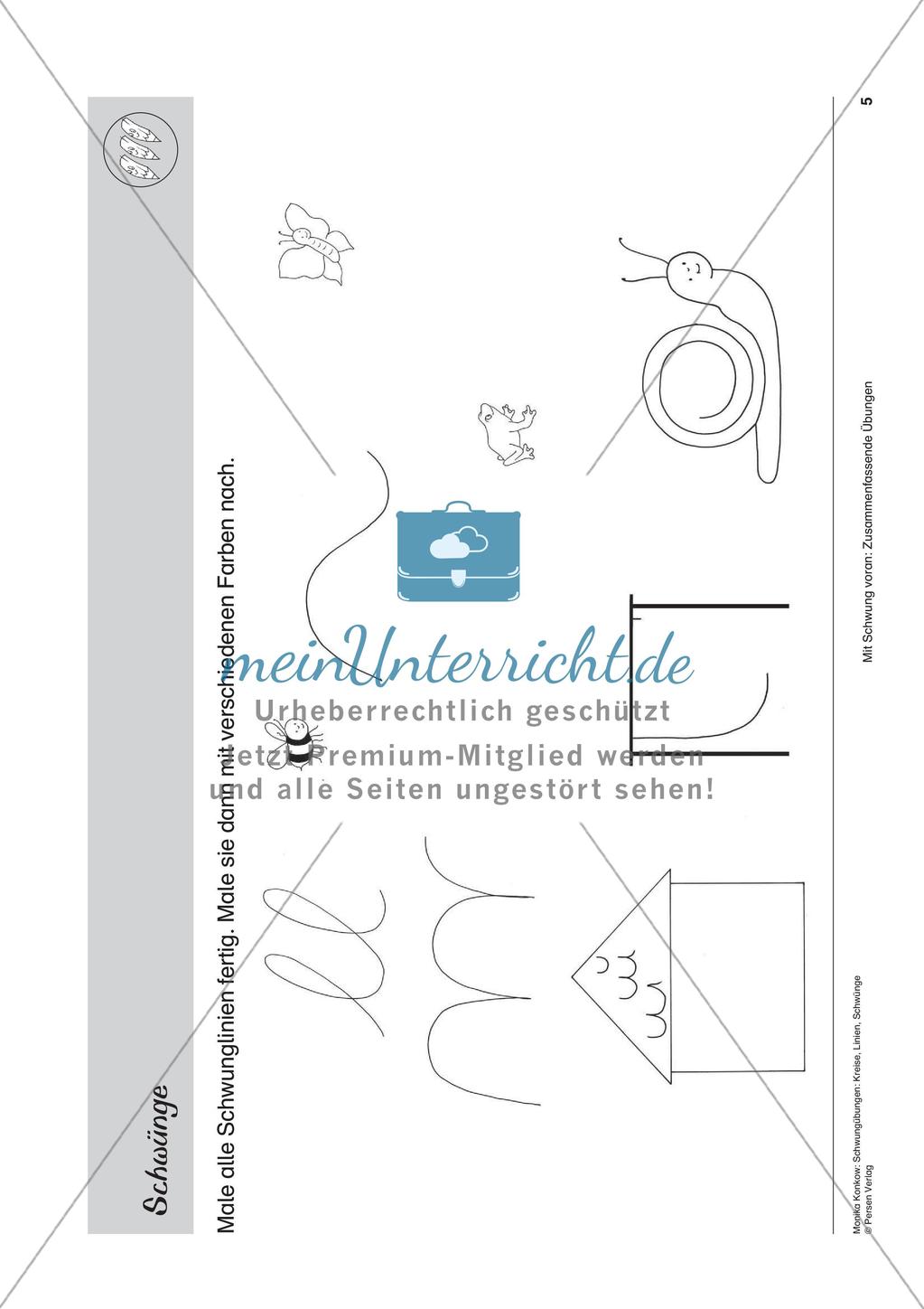 Schwungübungen: Kreise, Linien, Schwünge Preview 7