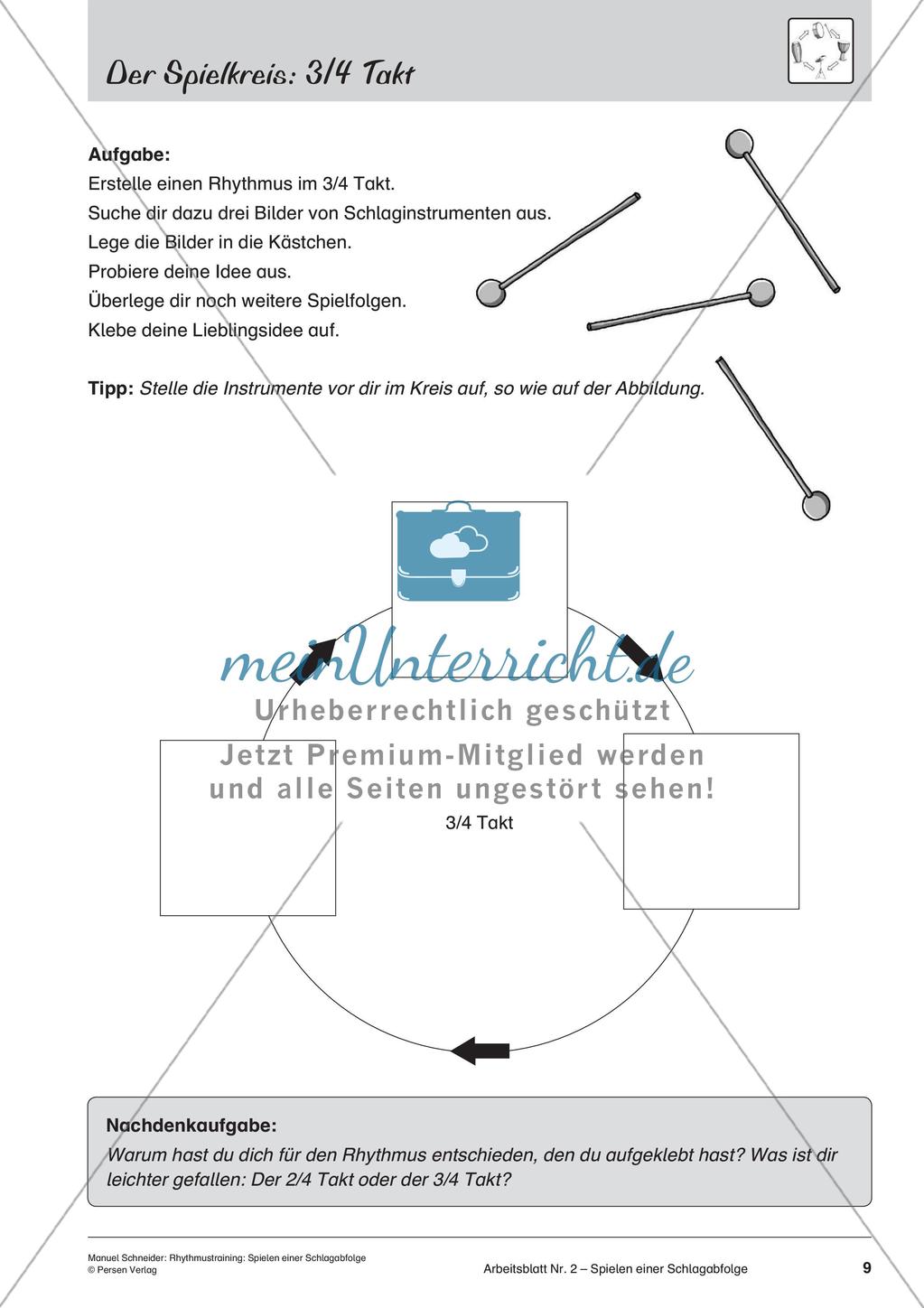 Rhythmustraining ohne Noten: Schlagabfolge Preview 11