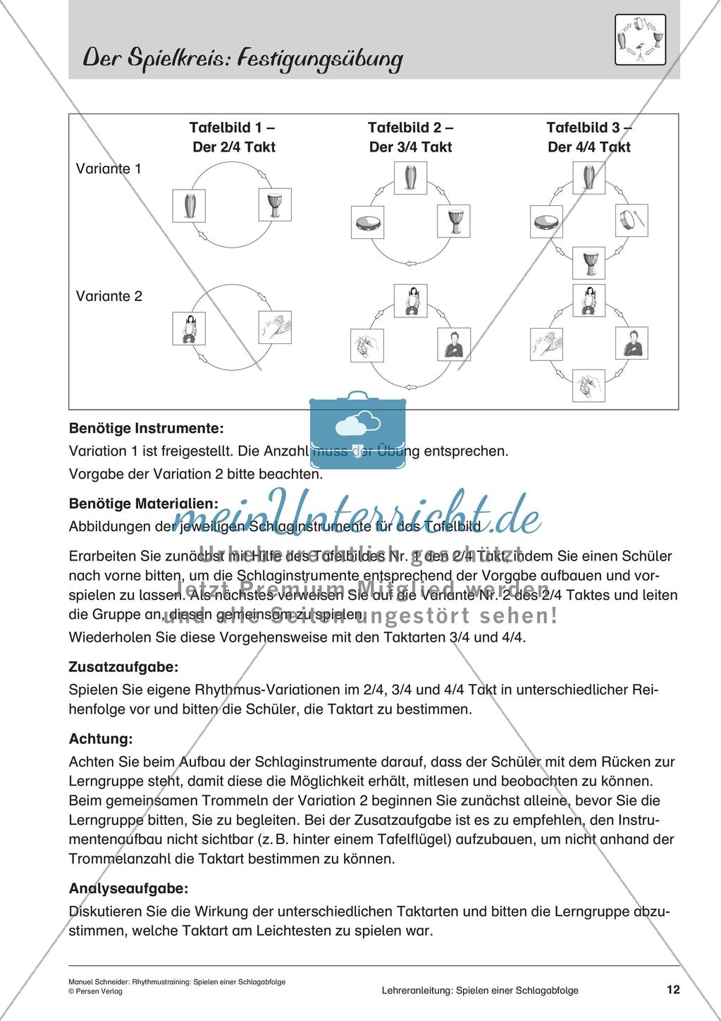 Rhythmustraining ohne Noten: Schlagabfolge Preview 14