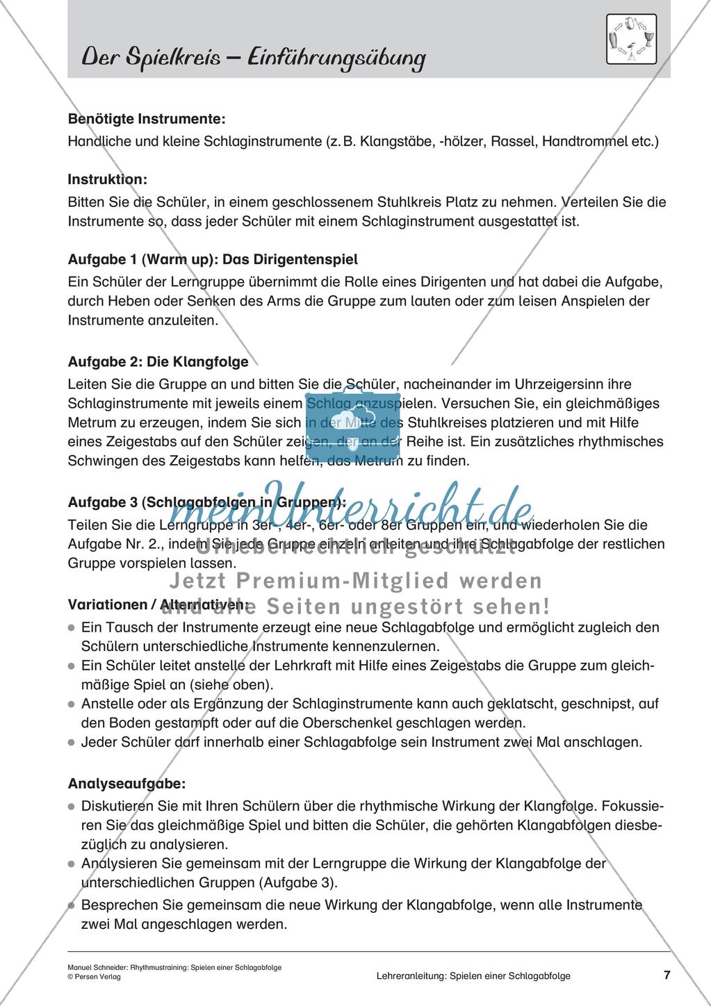 Rhythmustraining ohne Noten: Schlagabfolge Preview 9