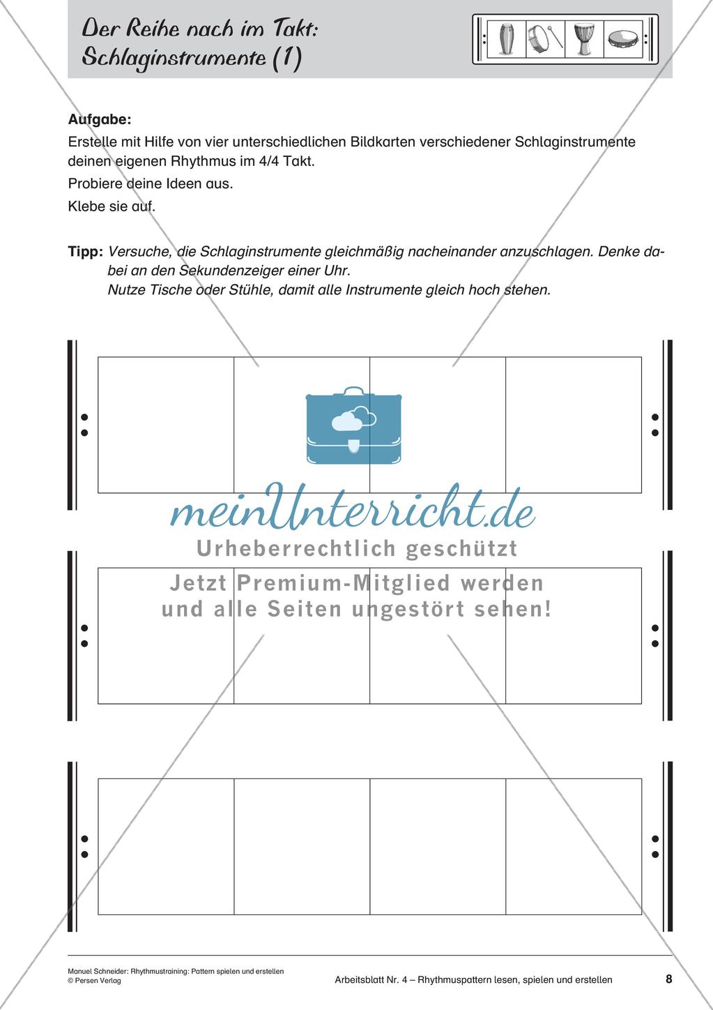 Rhythmustraining ohne Noten: Pattern Preview 10
