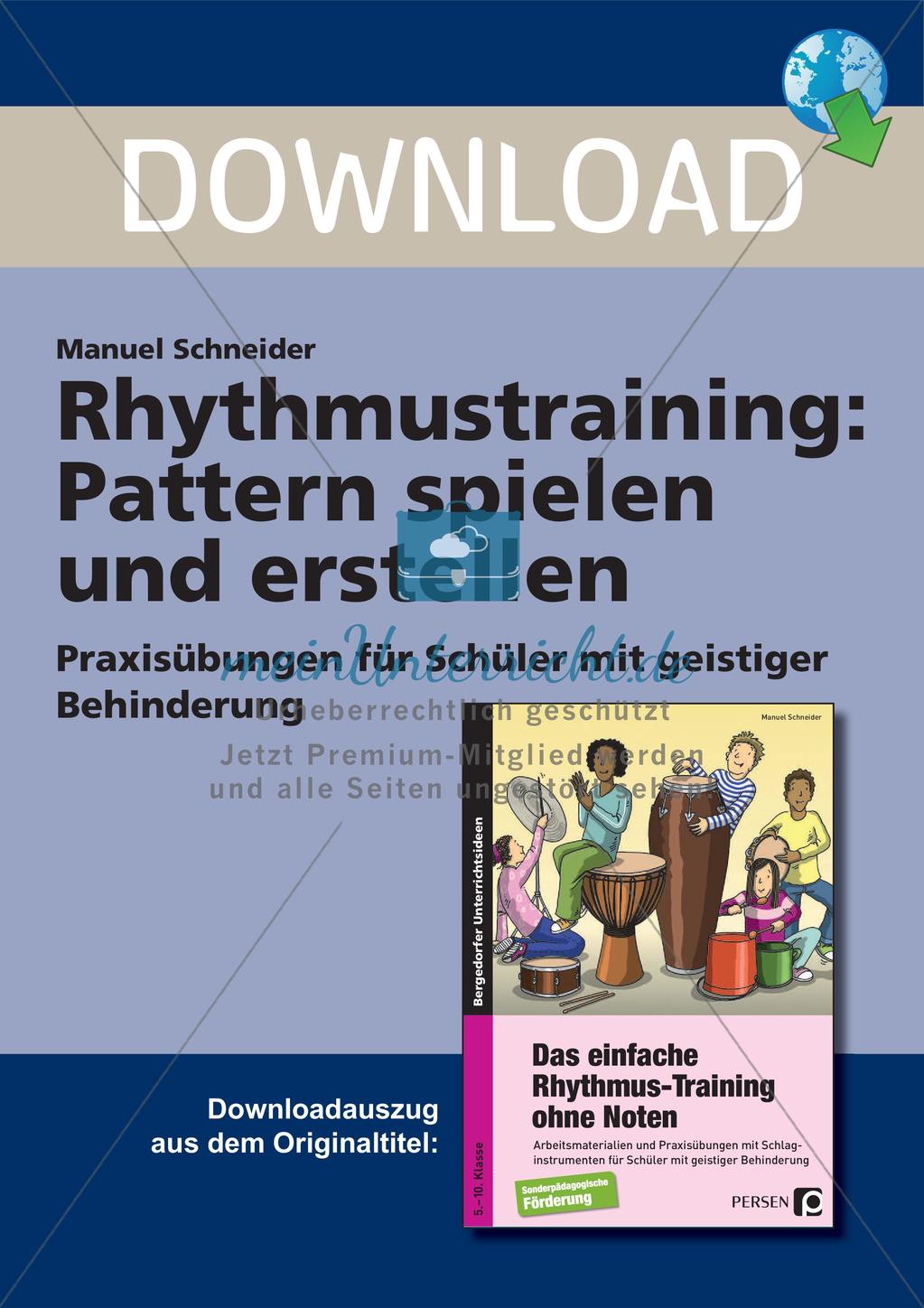 Rhythmustraining ohne Noten: Pattern Preview 1