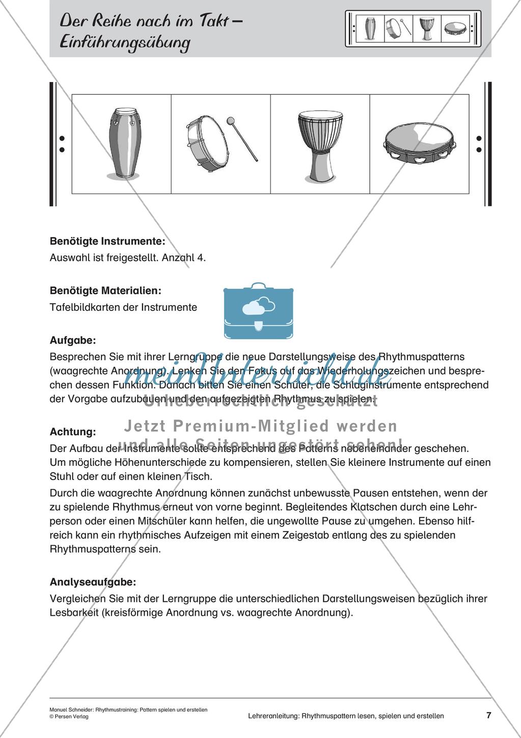 Rhythmustraining ohne Noten: Pattern Preview 9