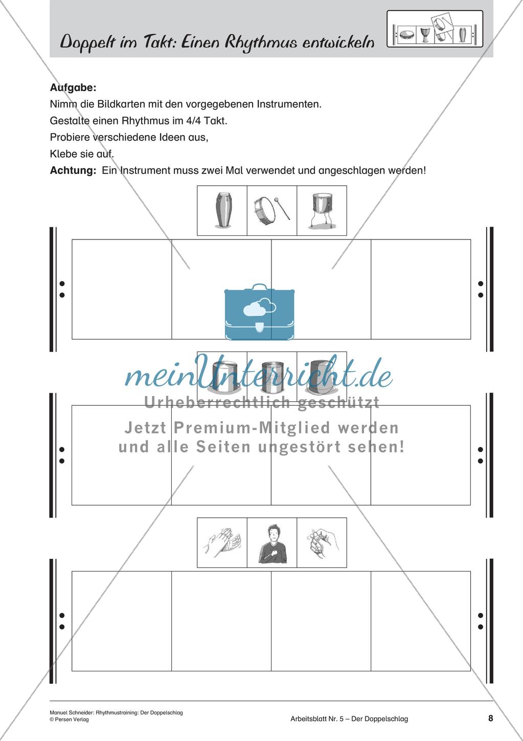 Rhythmustraining ohne Noten: Doppelschlag Preview 10