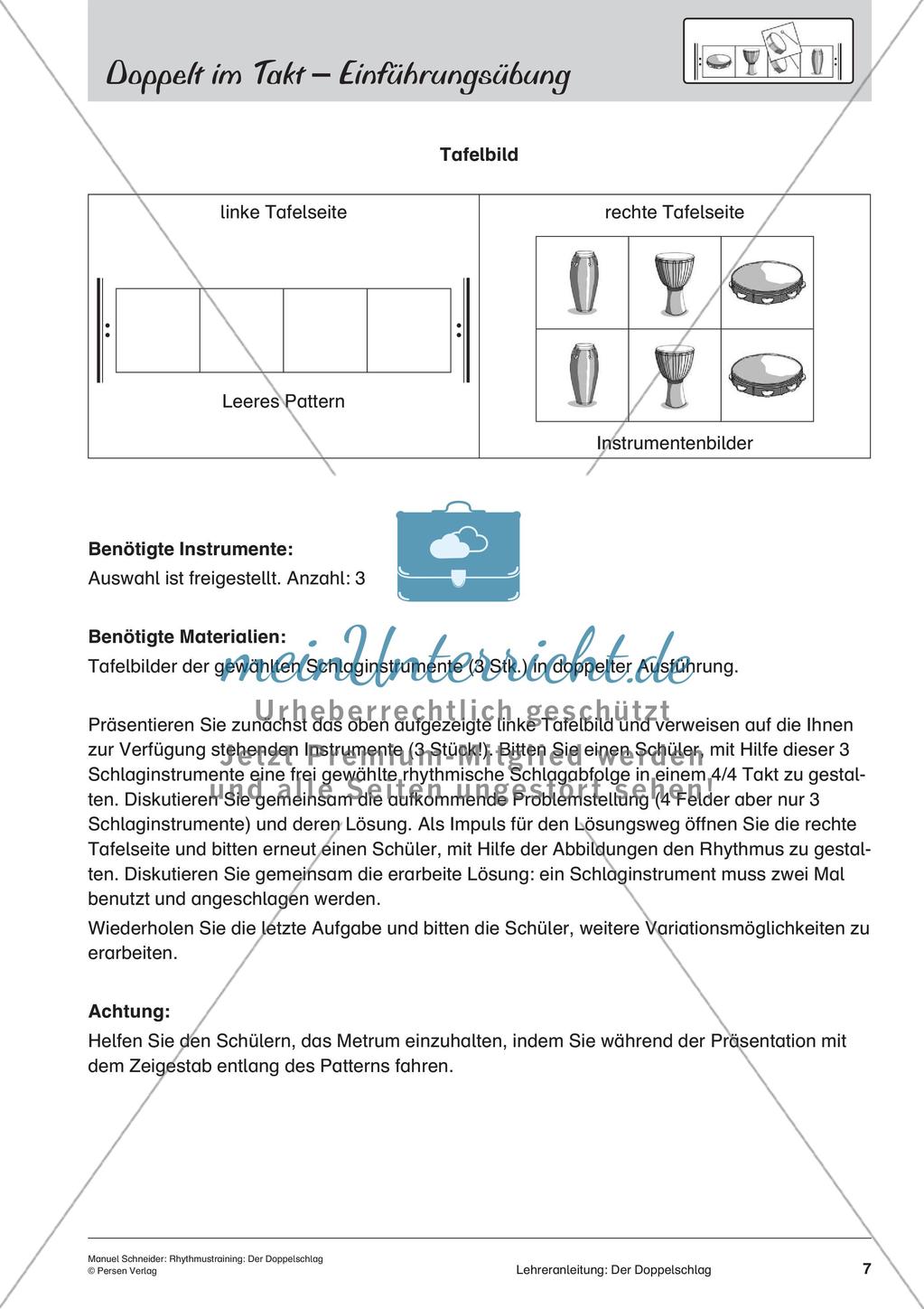 Rhythmustraining ohne Noten: Doppelschlag Preview 9