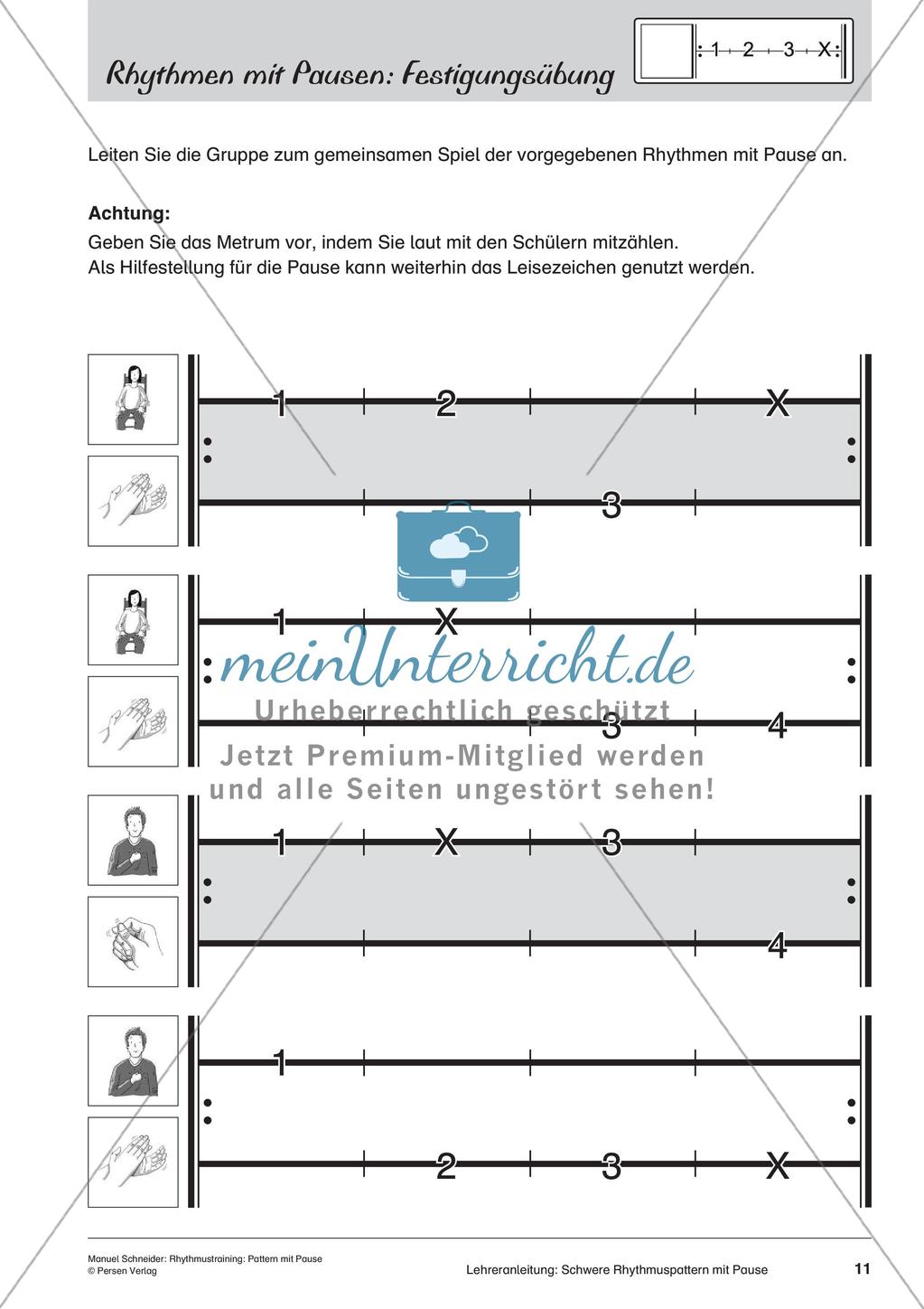 Rhythmustraining: Pattern mit Pause Preview 13