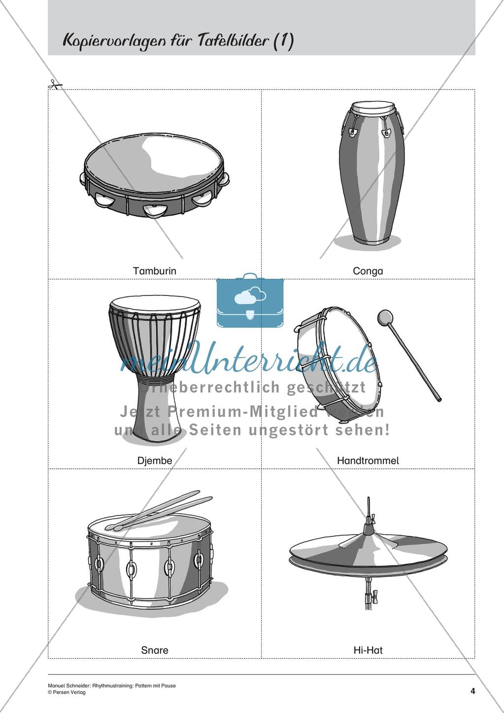 Rhythmustraining: Pattern mit Pause Preview 6