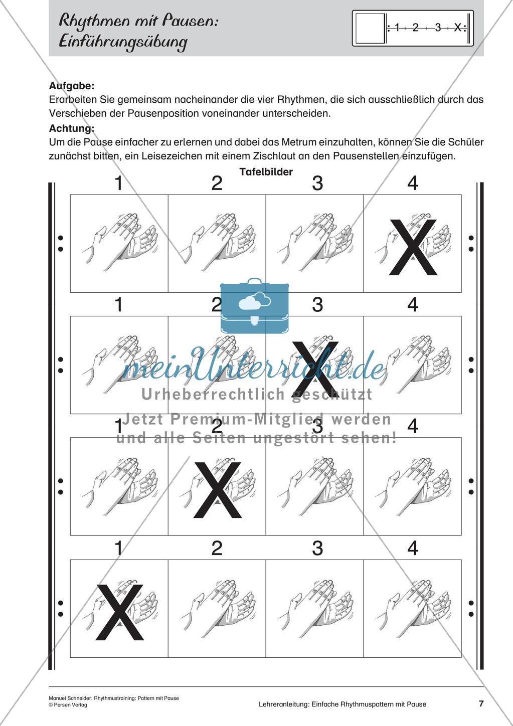Rhythmustraining: Pattern mit Pause Preview 9