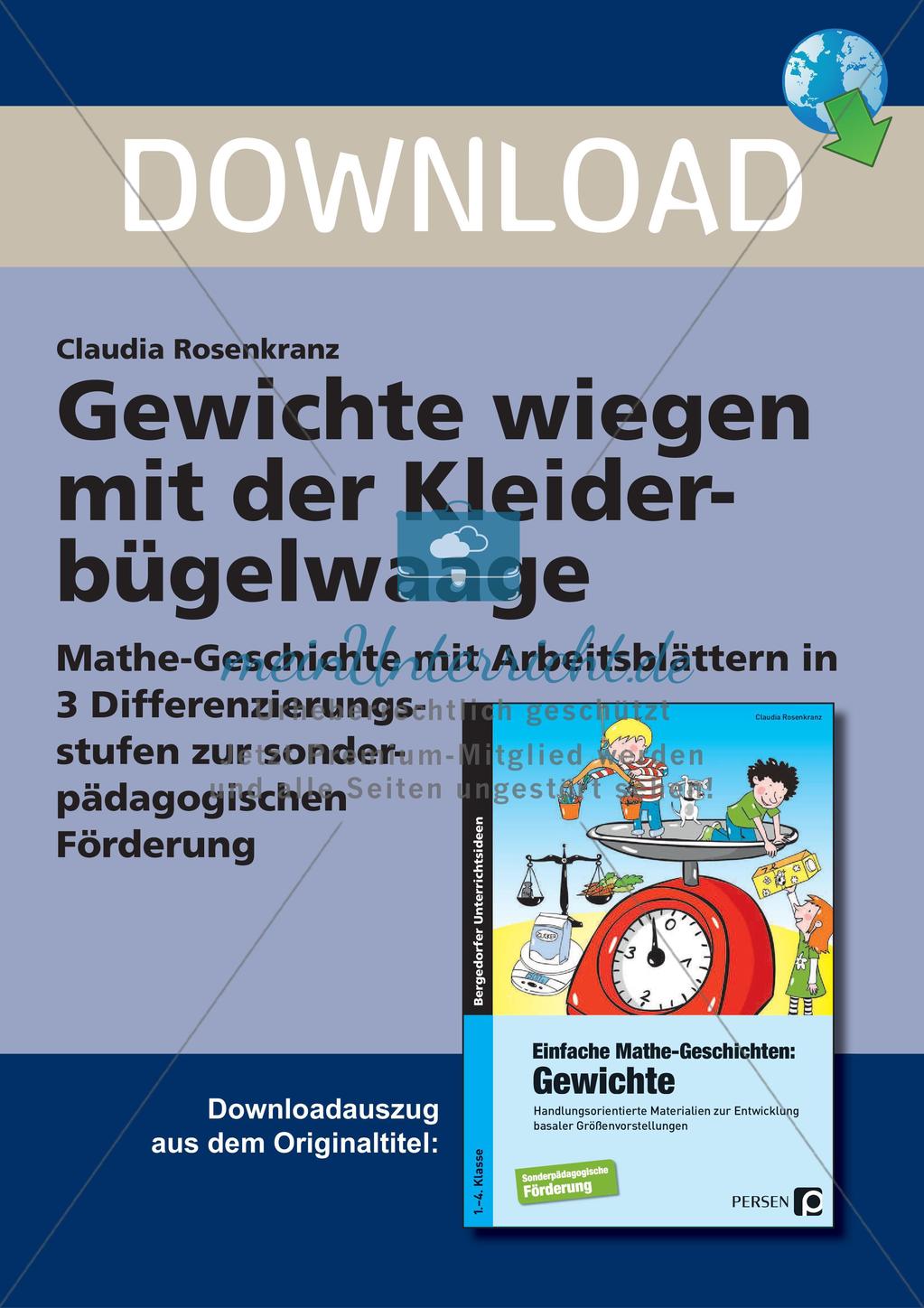 Das Wiegen von Gewichten mit der Kleiderbügelwaage Preview 1