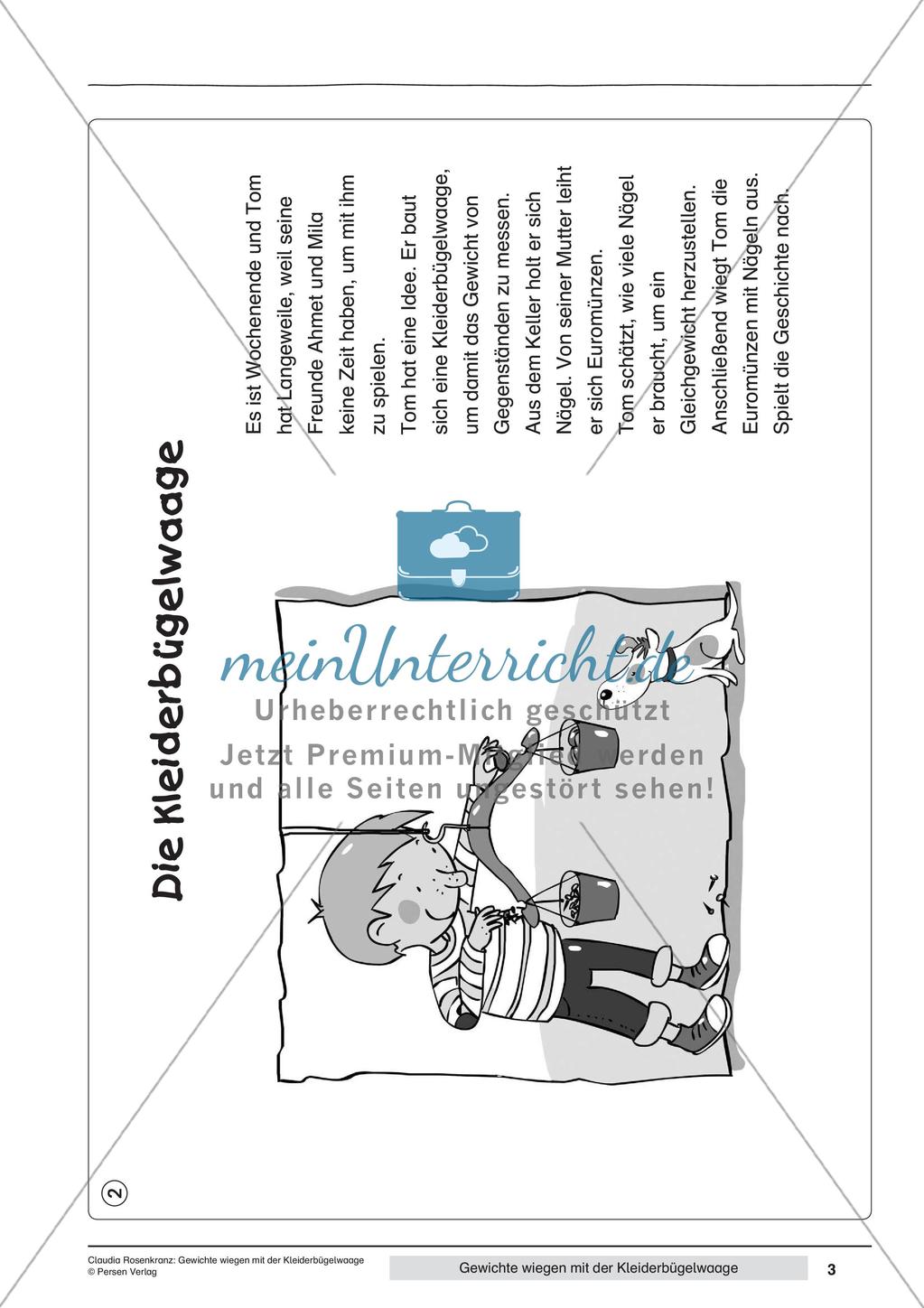 Das Wiegen von Gewichten mit der Kleiderbügelwaage Preview 5