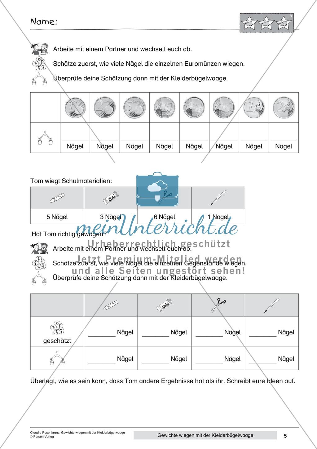 Das Wiegen von Gewichten mit der Kleiderbügelwaage Preview 7