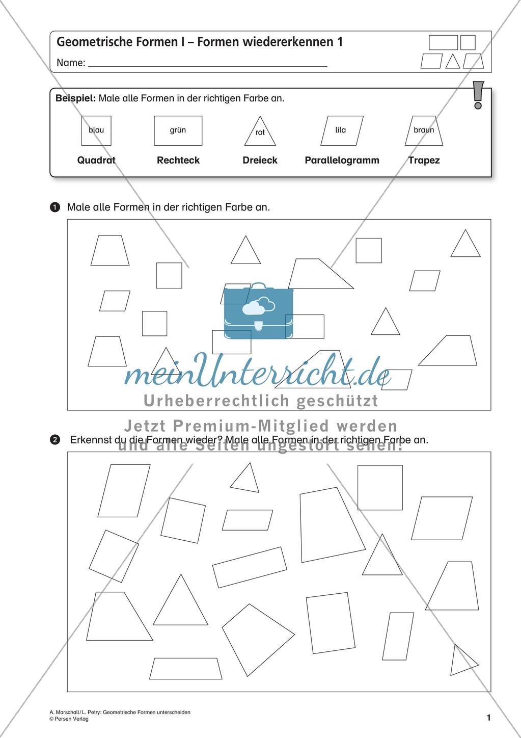 Die Unterscheidung geometrischer Formen Preview 3