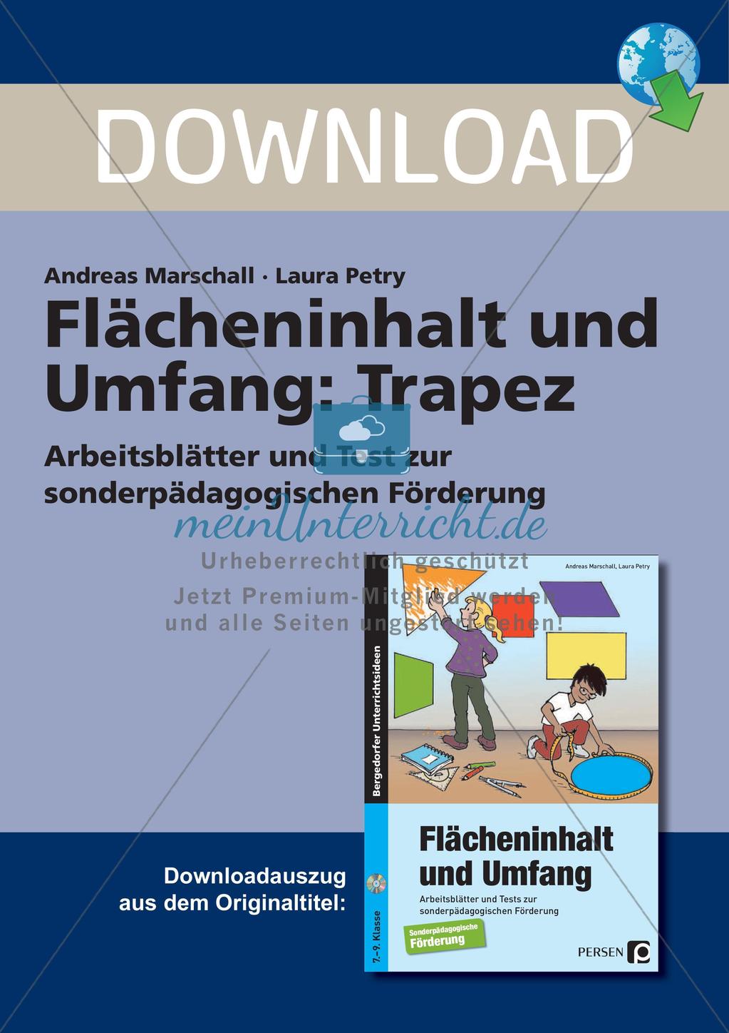 Flächeninhalt und Umfang: Das Trapez Preview 1