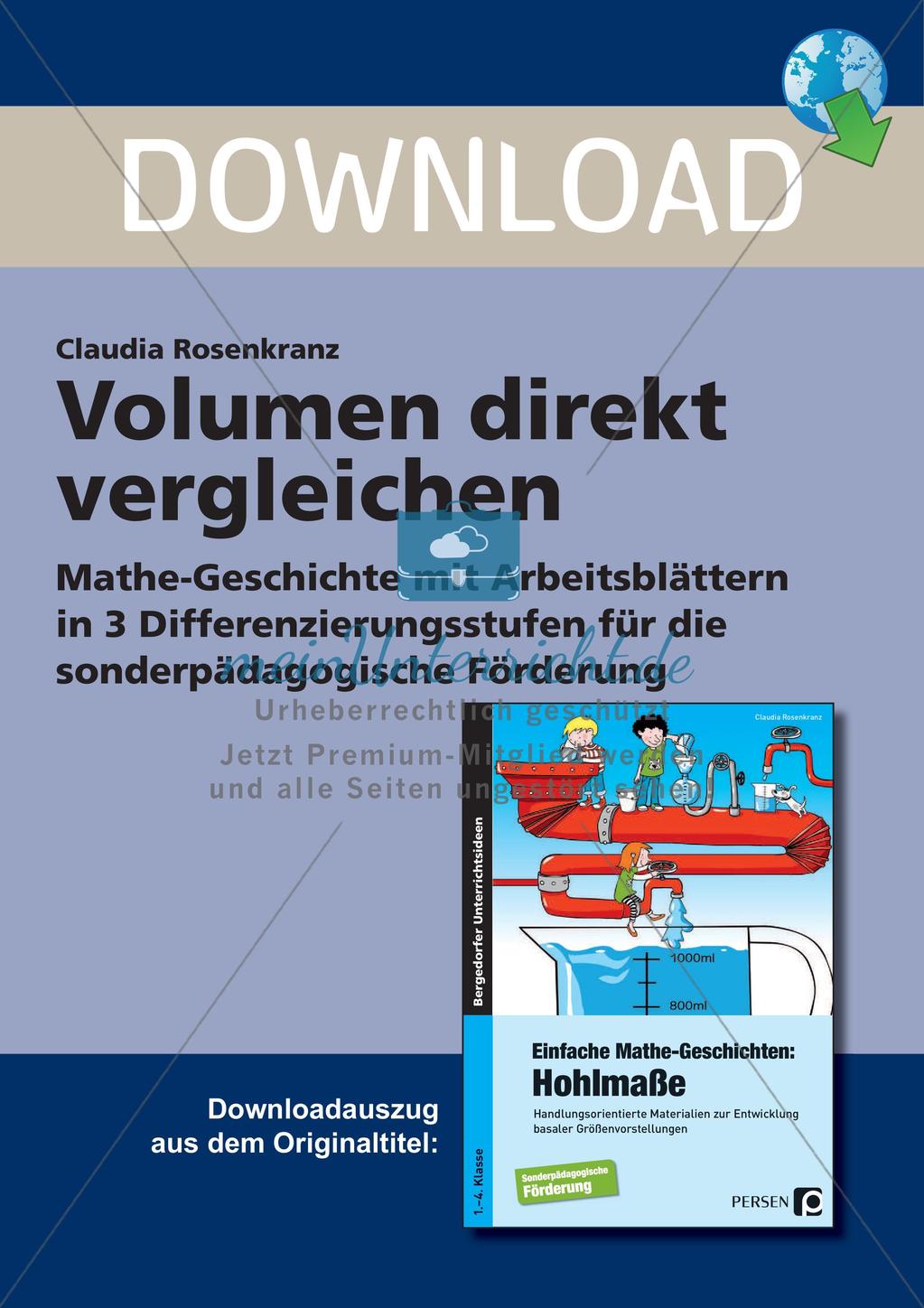 Diekter Vergleich von Volumina Preview 1